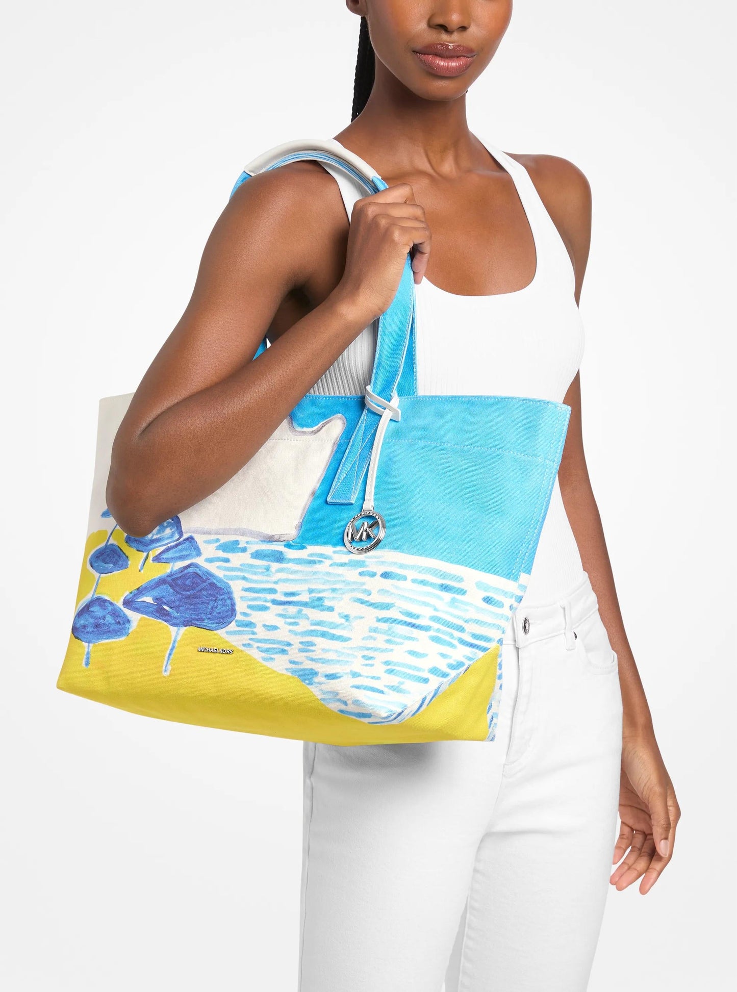 Michael Kors X Christina Zimpel Large Cotton Canvas Tote Bag