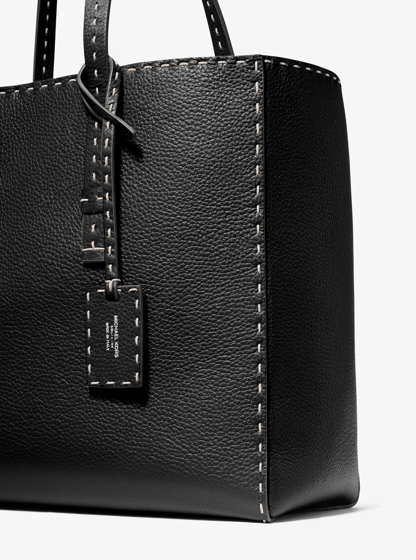 Sharon Hand-Stitched Pebbled Leather Tote Bag