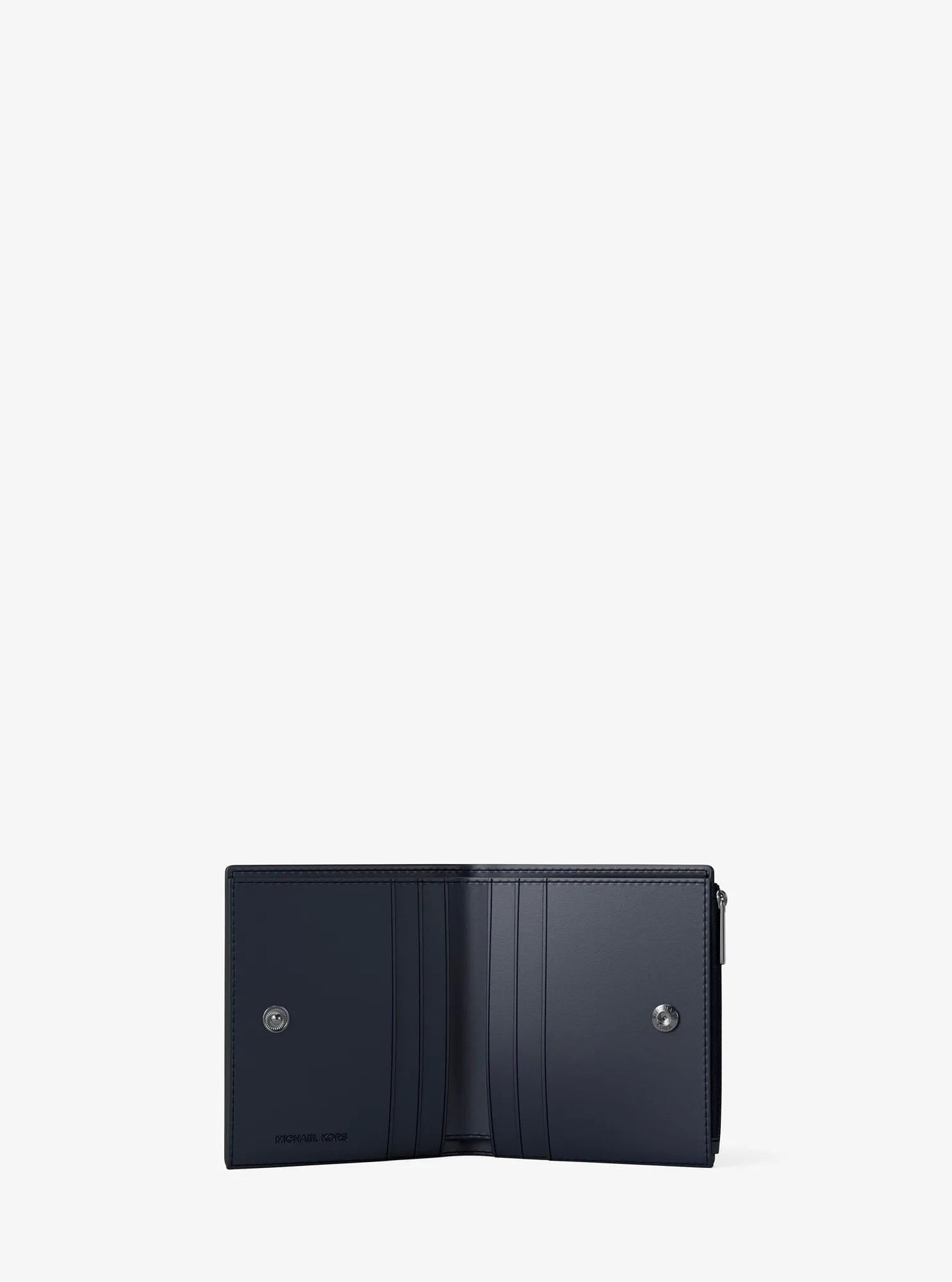 Cooper Medium Logo Jacquard Denim Zip Wallet