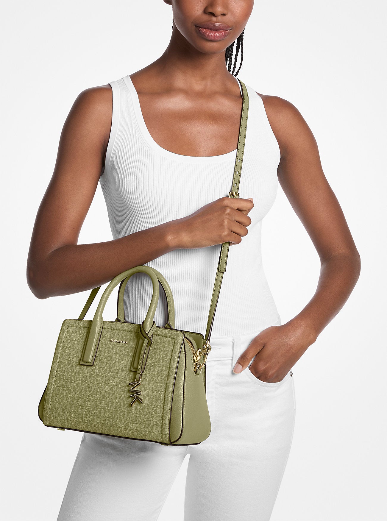 Laila Small Signature Logo Satchel