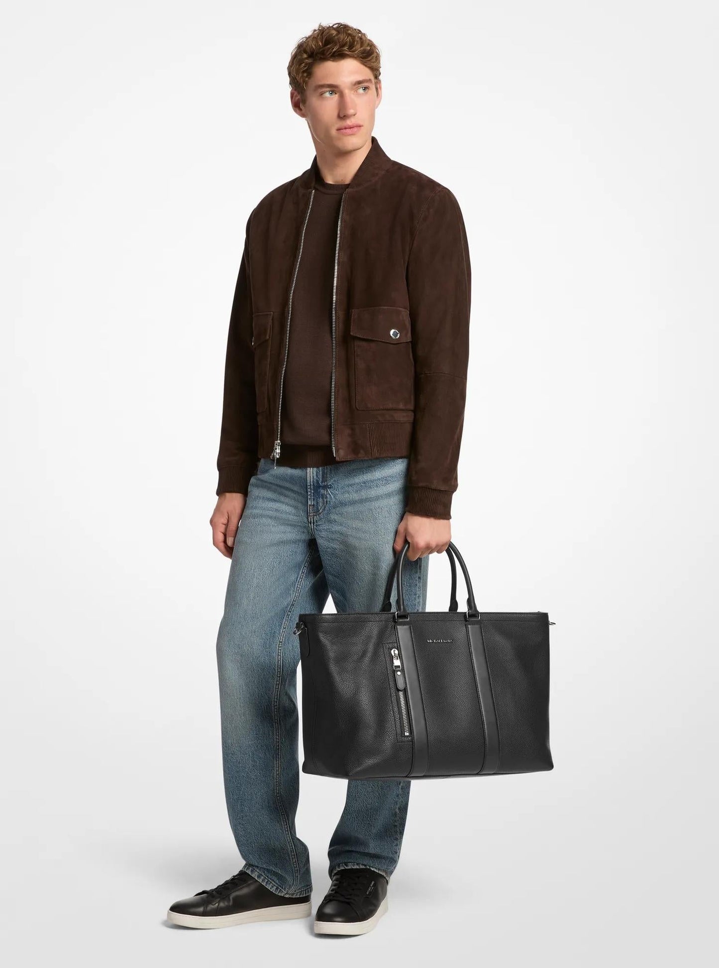 Hudson Pebbled Leather Tote Bag