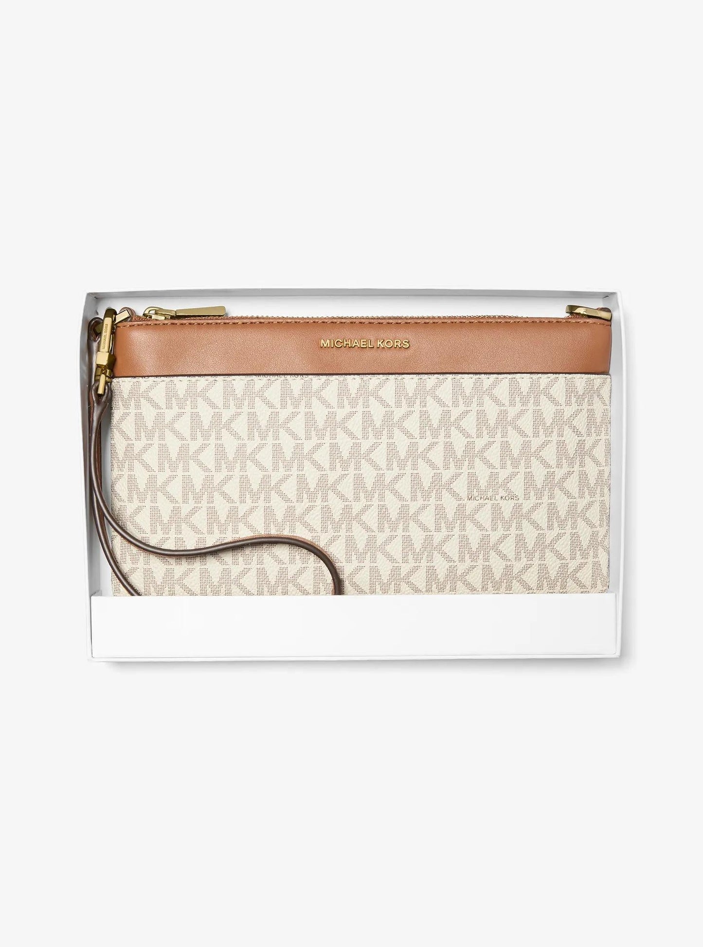 Jet Set Medium Signature Logo Wristlet