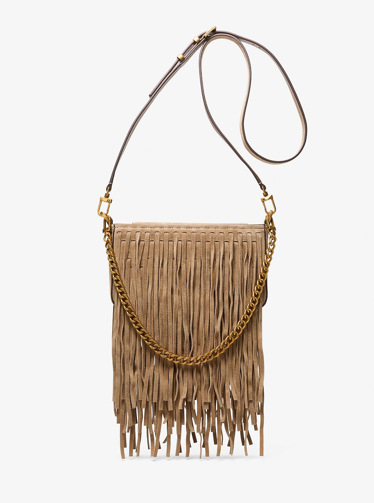 Bryant Small Fringed Suede Convertible Pochette