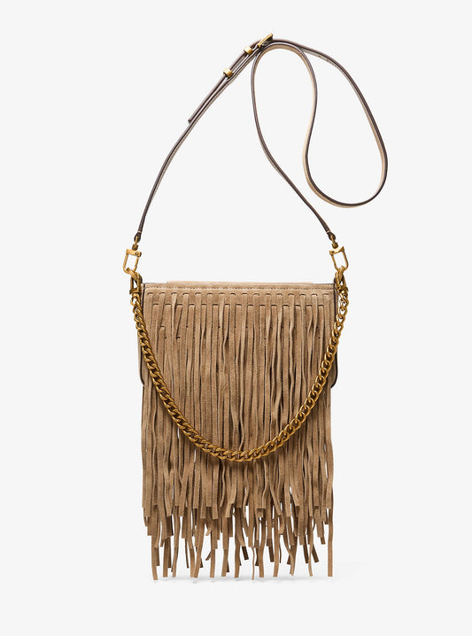 Bryant Small Fringed Suede Convertible Pochette