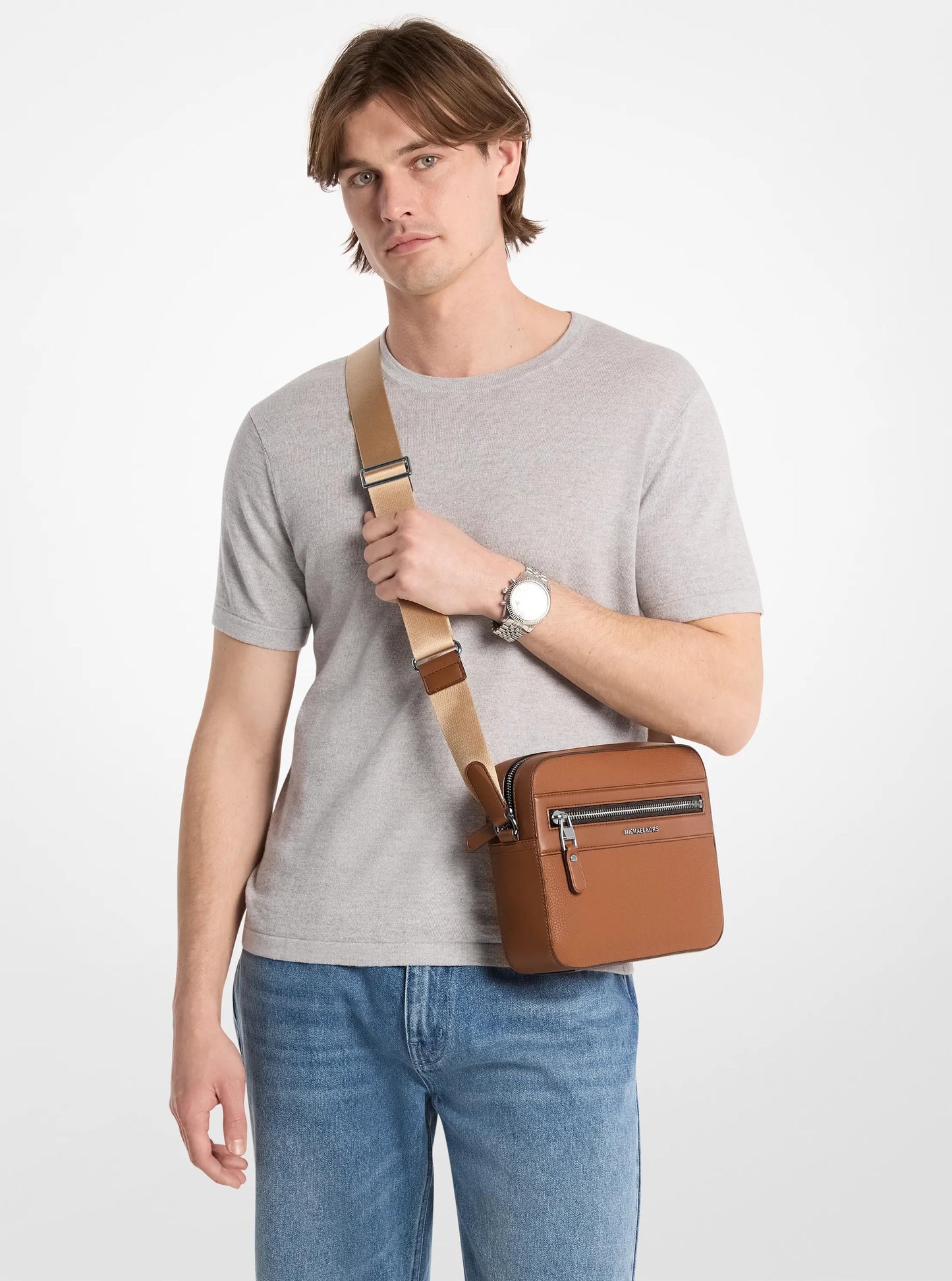 Jet Set Pebbled Leather Crossbody Bag