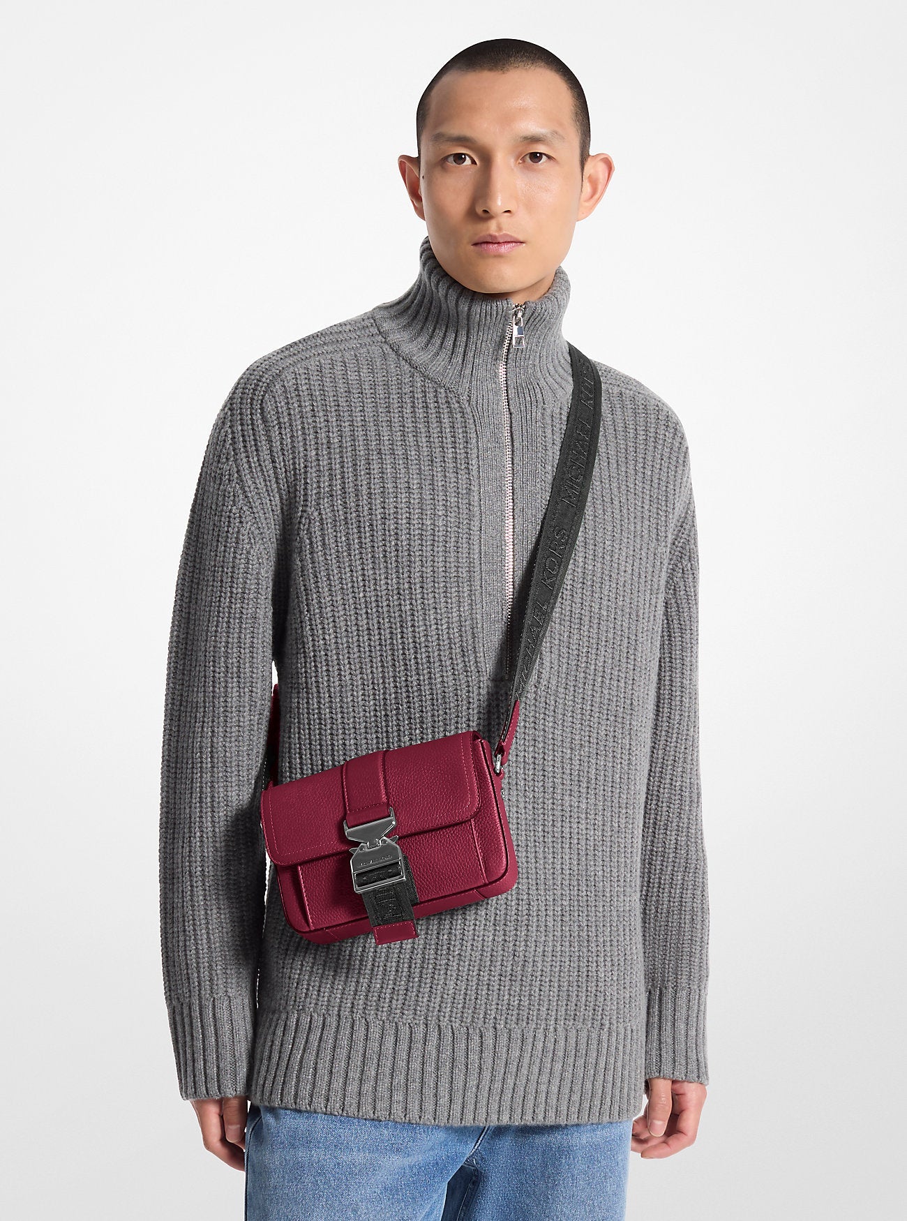 Hudson Pebbled Leather Crossbody Bag