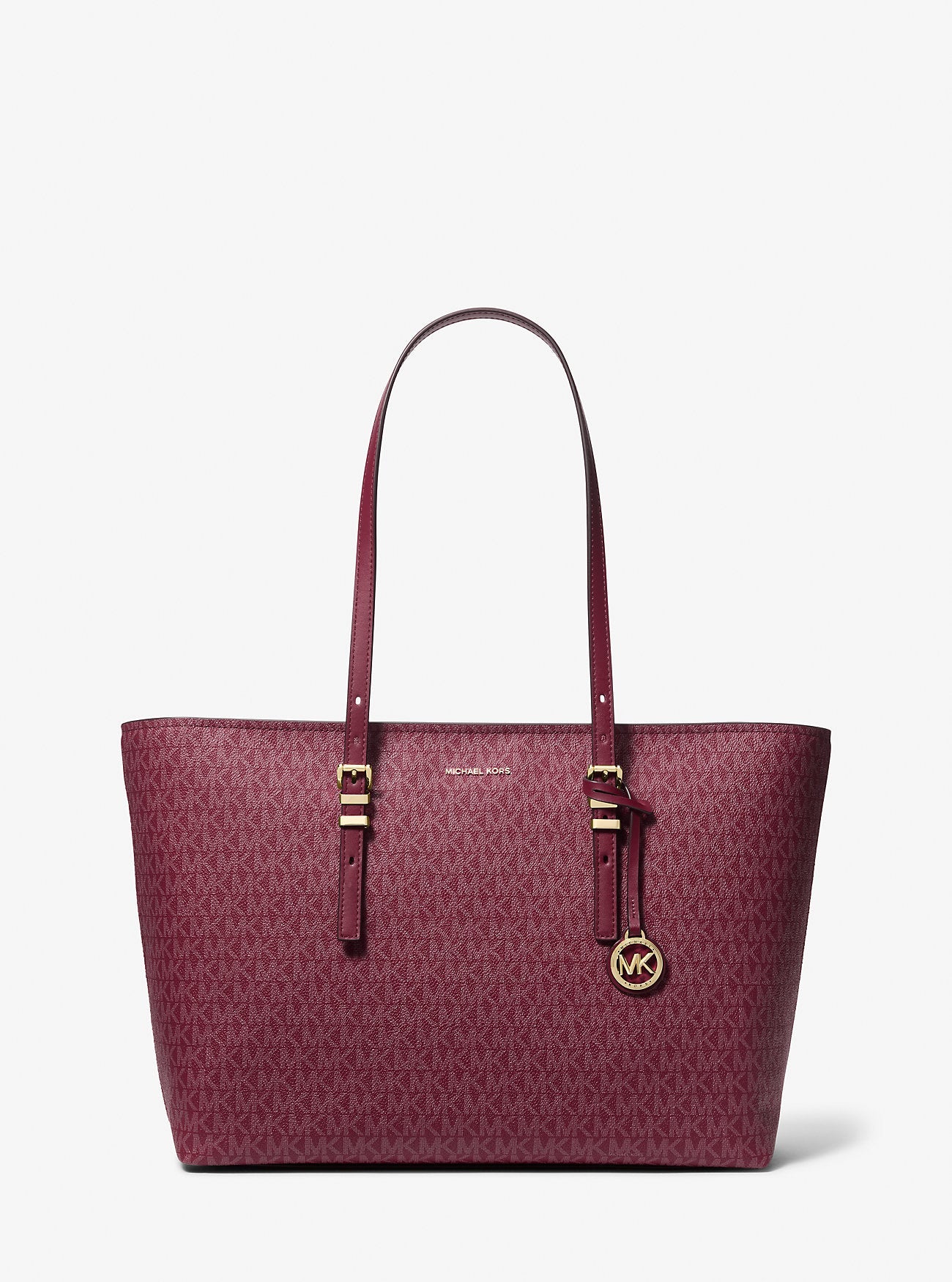 Quinn Large Signature Logo and Leather Tote Bag
