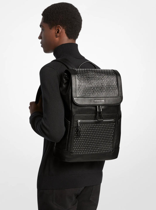 Hudson Medium Grommeted Leather Backpack