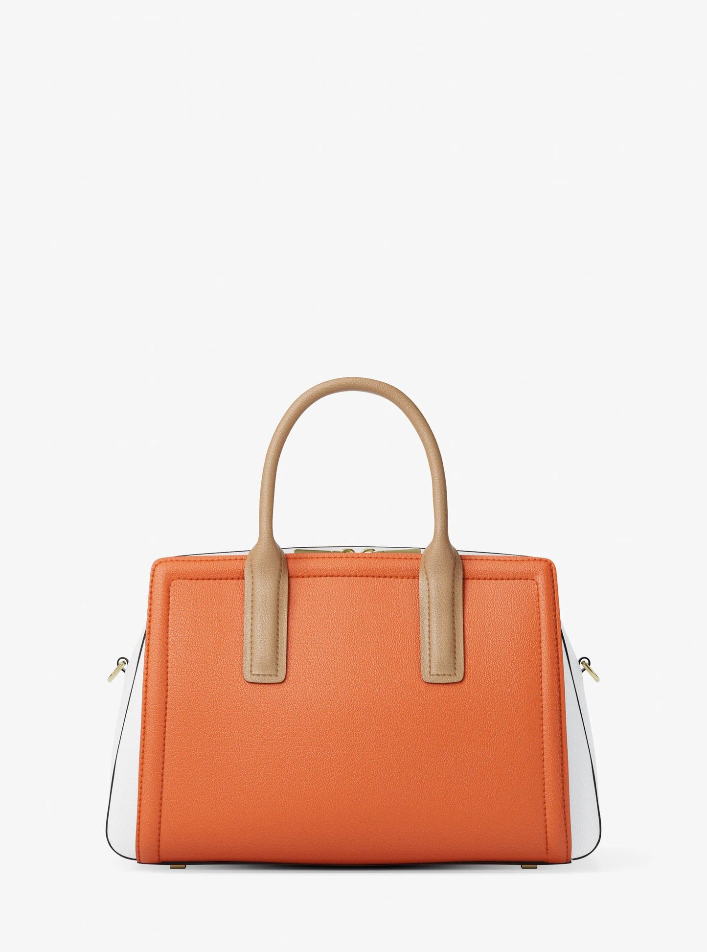 Laila Medium Color-Block Pebbled Leather Satchel