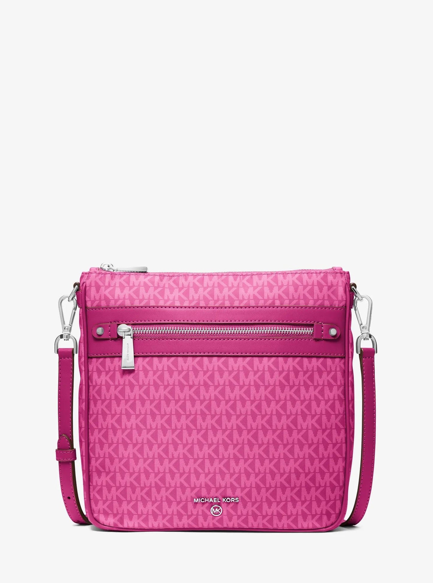 Jet Set Large Logo Print Woven Crossbody Bag