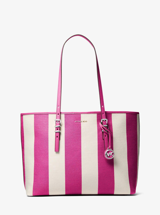 Quinn Large Striped Canvas Tote Bag