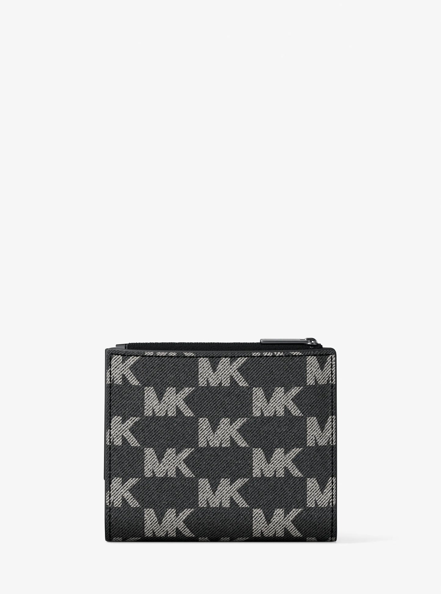 Cooper Medium Logo Jacquard Denim Zip Wallet