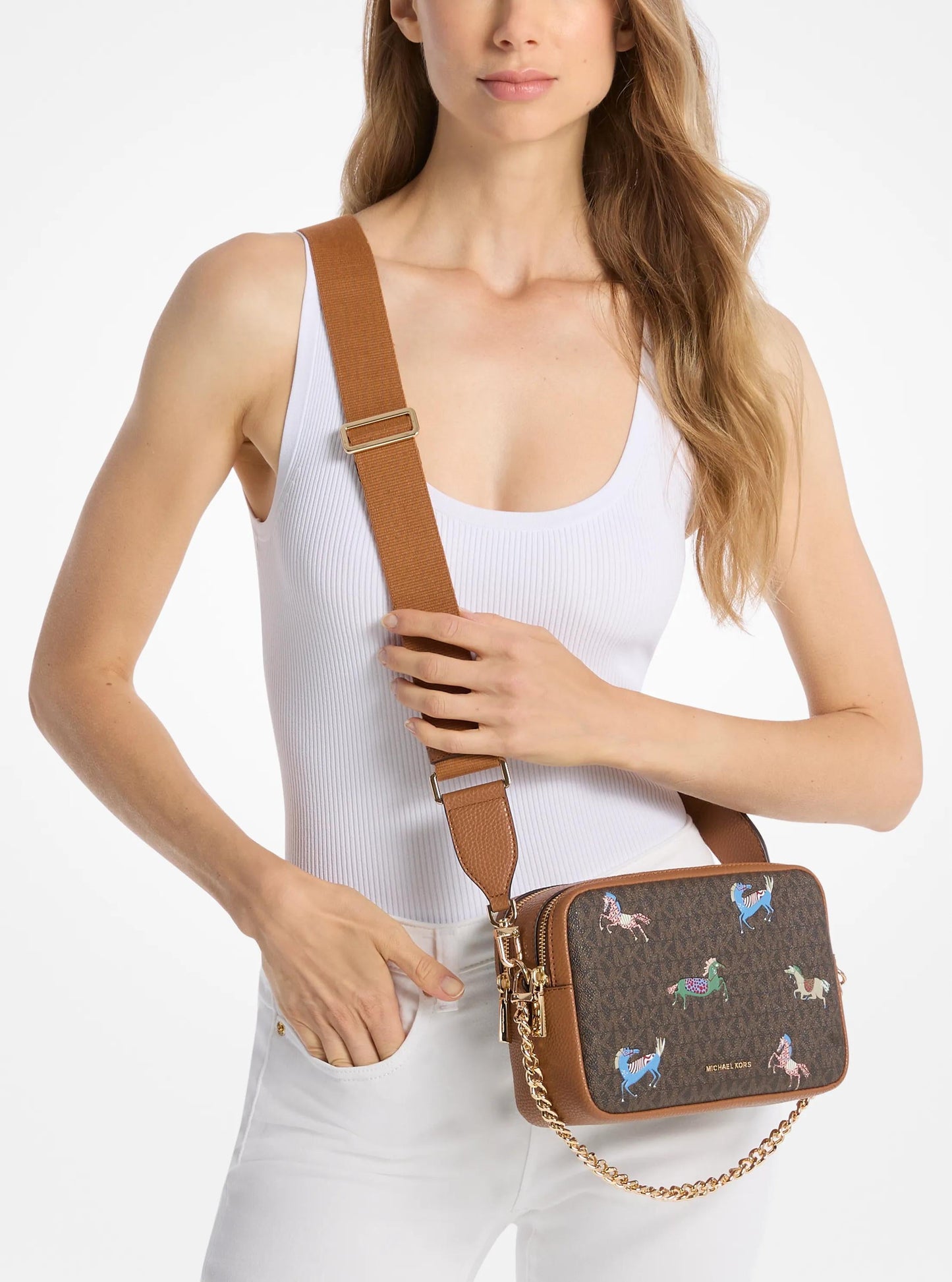 Bryant Medium Signature Logo Camera Crossbody Bag