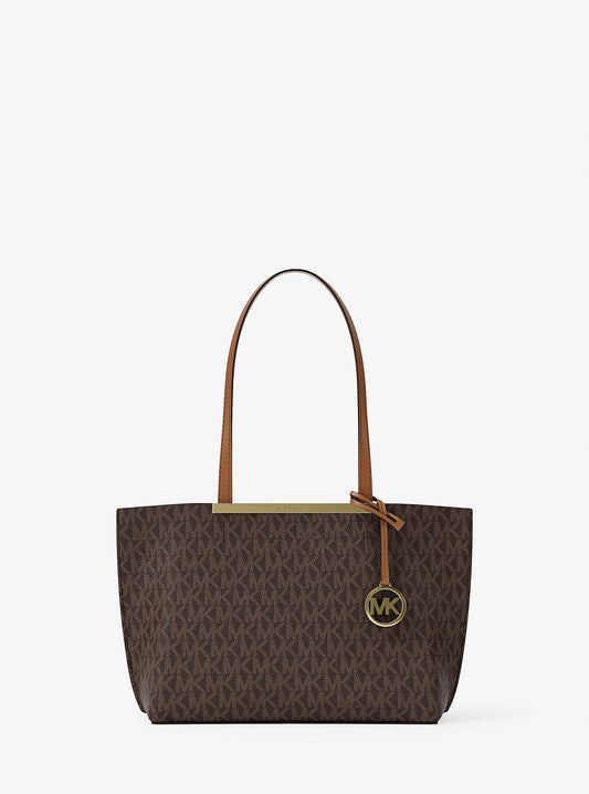 Evelyn Small Signature Logo Tote Bag