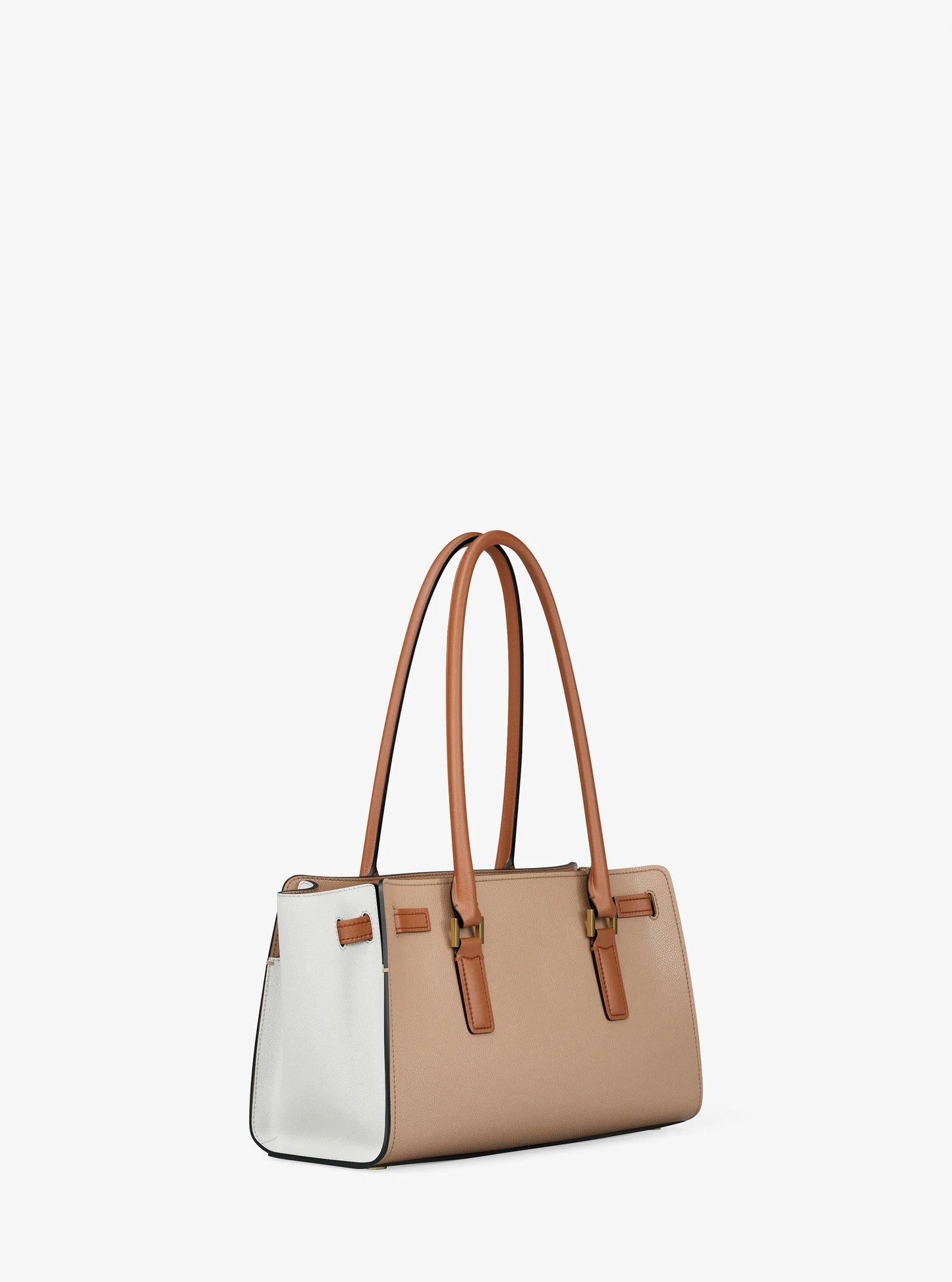Hamilton Moderne Small Color-Blocked Leather Satchel