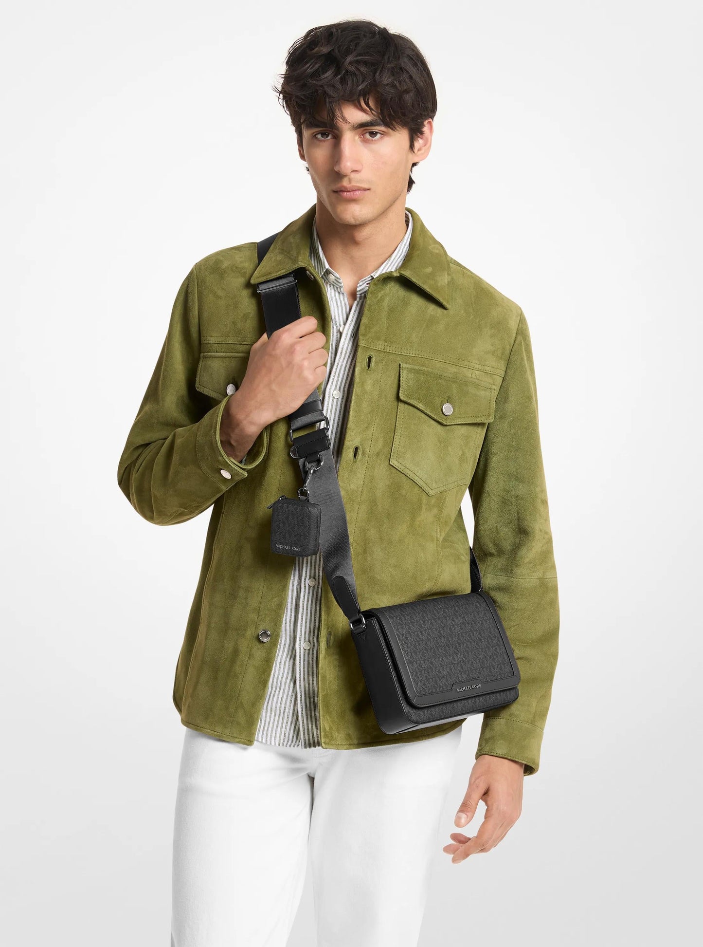 Hudson Mini Signature Logo Crossbody Bag With Airpod Case for Apple Airpods Pro