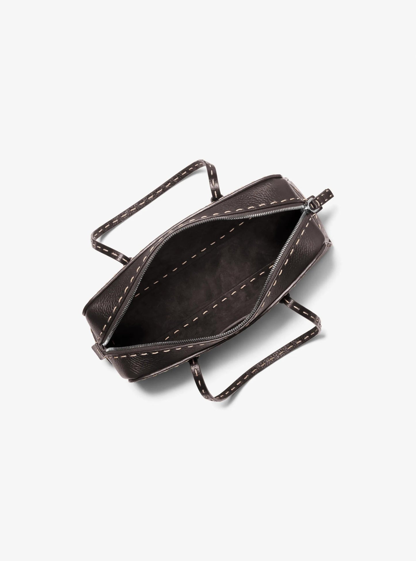 Roberta Hand-Stitched Pebbled Leather Satchel