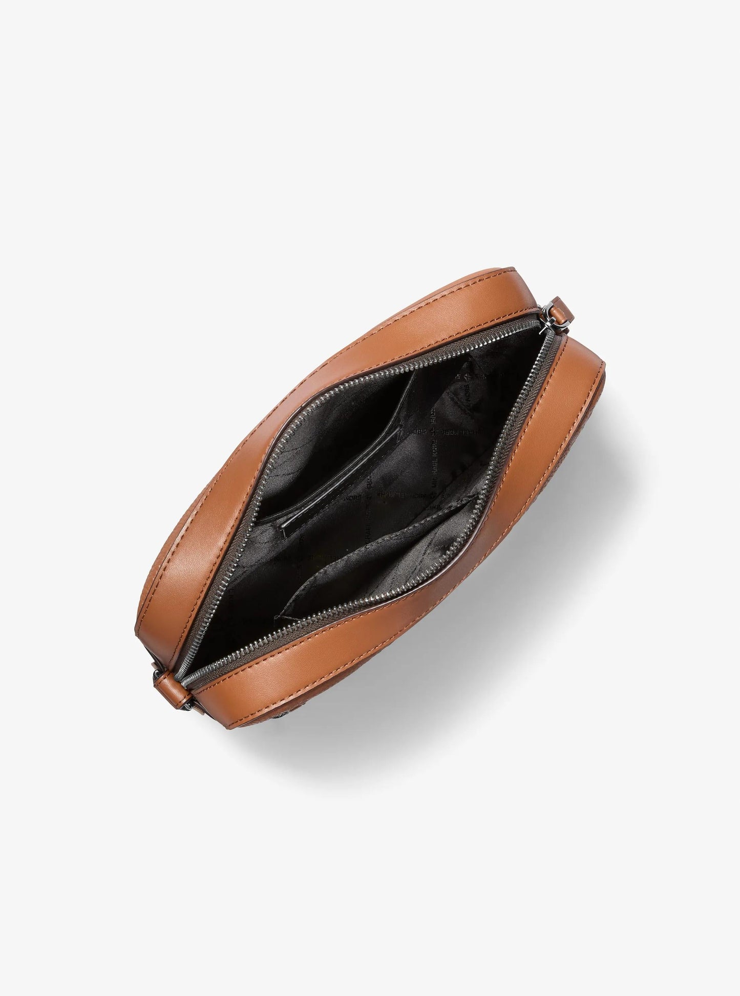 Jet Set Logo Embossed Leather Crossbody Bag