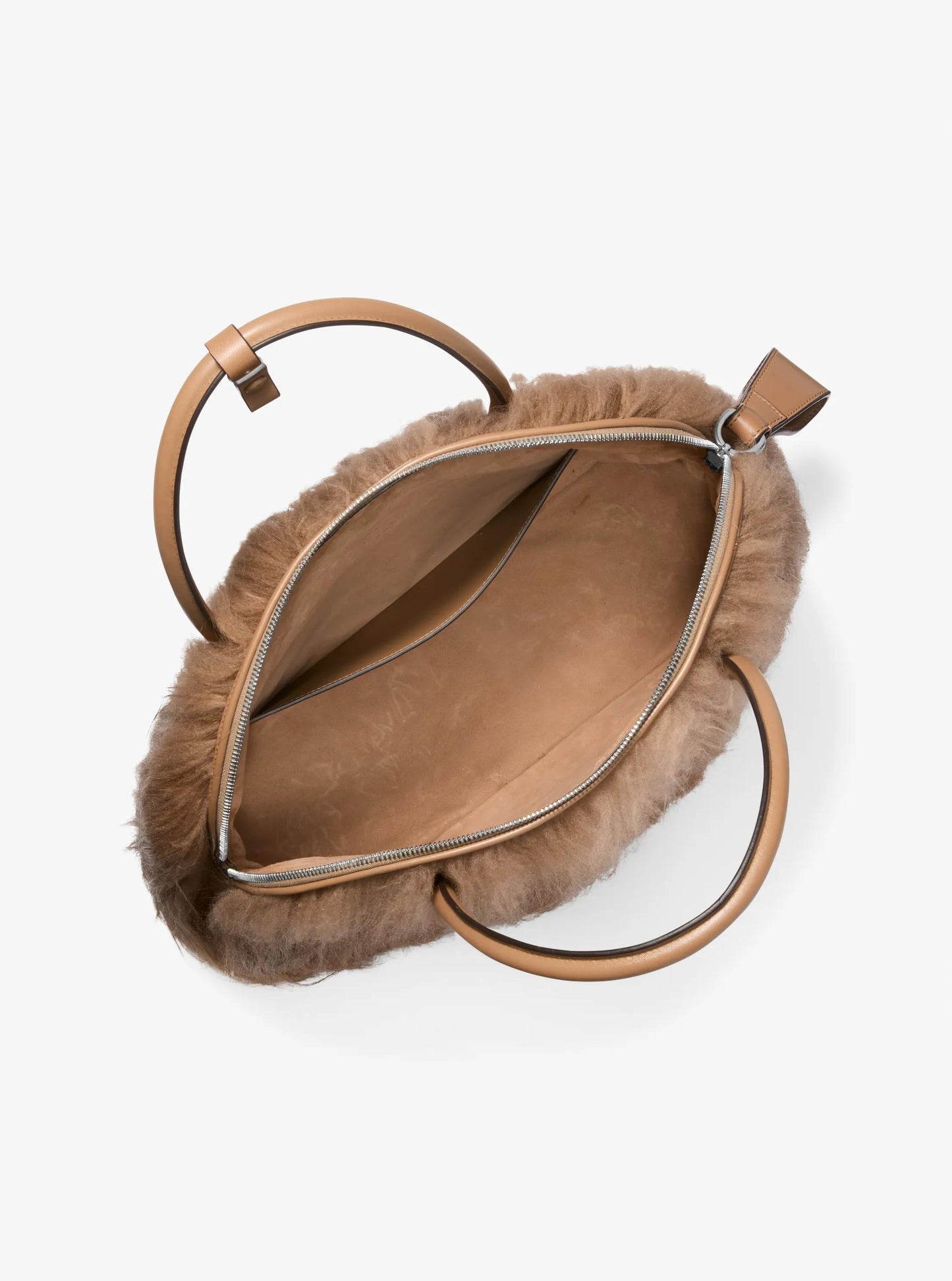 Kaitlin Large Long Haired Shearling Dome Satchel