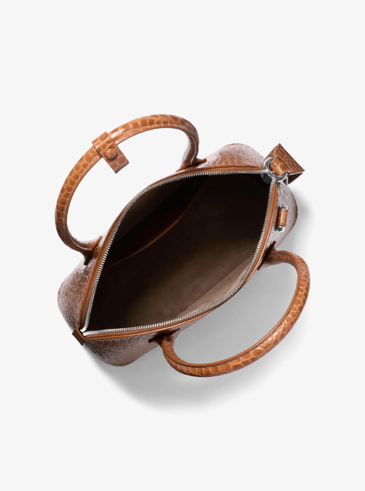 Kaitlin Medium Crocodile Embossed Leather Satchel