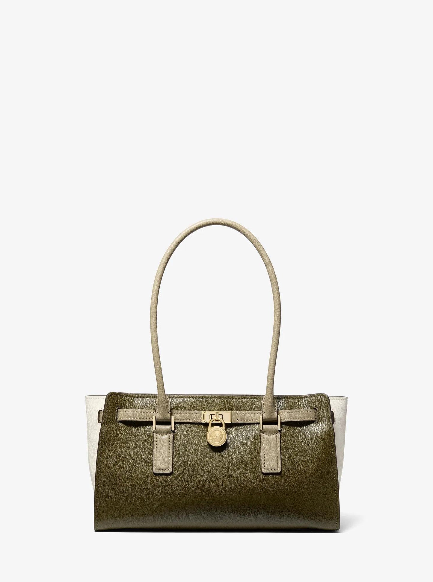 Hamilton Moderne Small Color-Blocked Leather Satchel