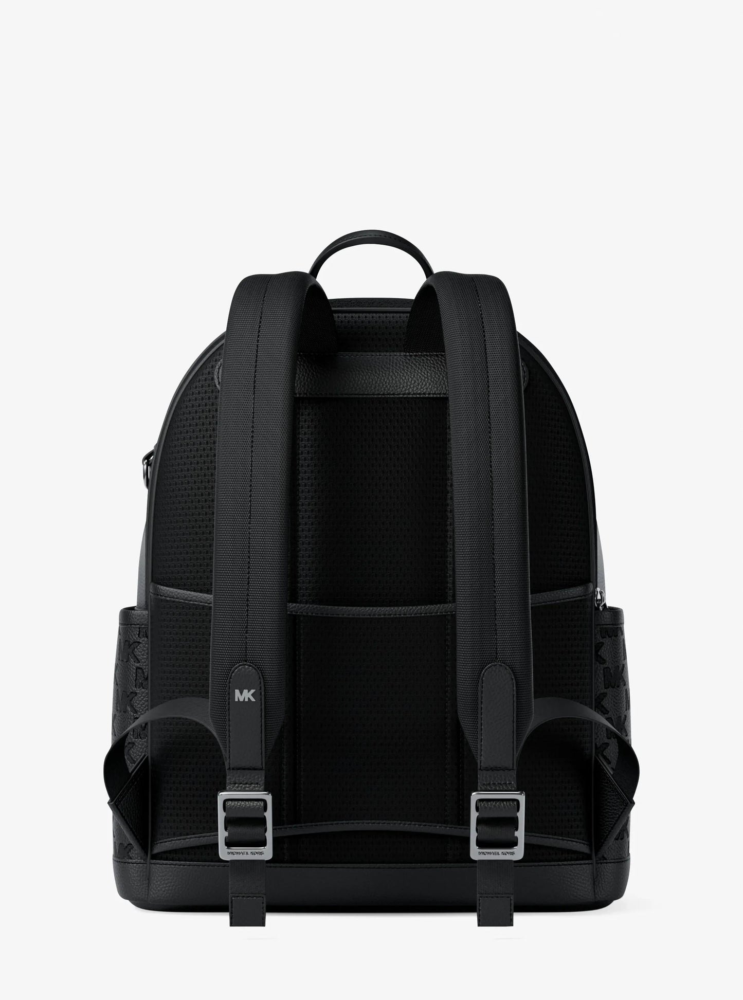 Jet Set Medium Logo Debossed Pebbled Leather Backpack