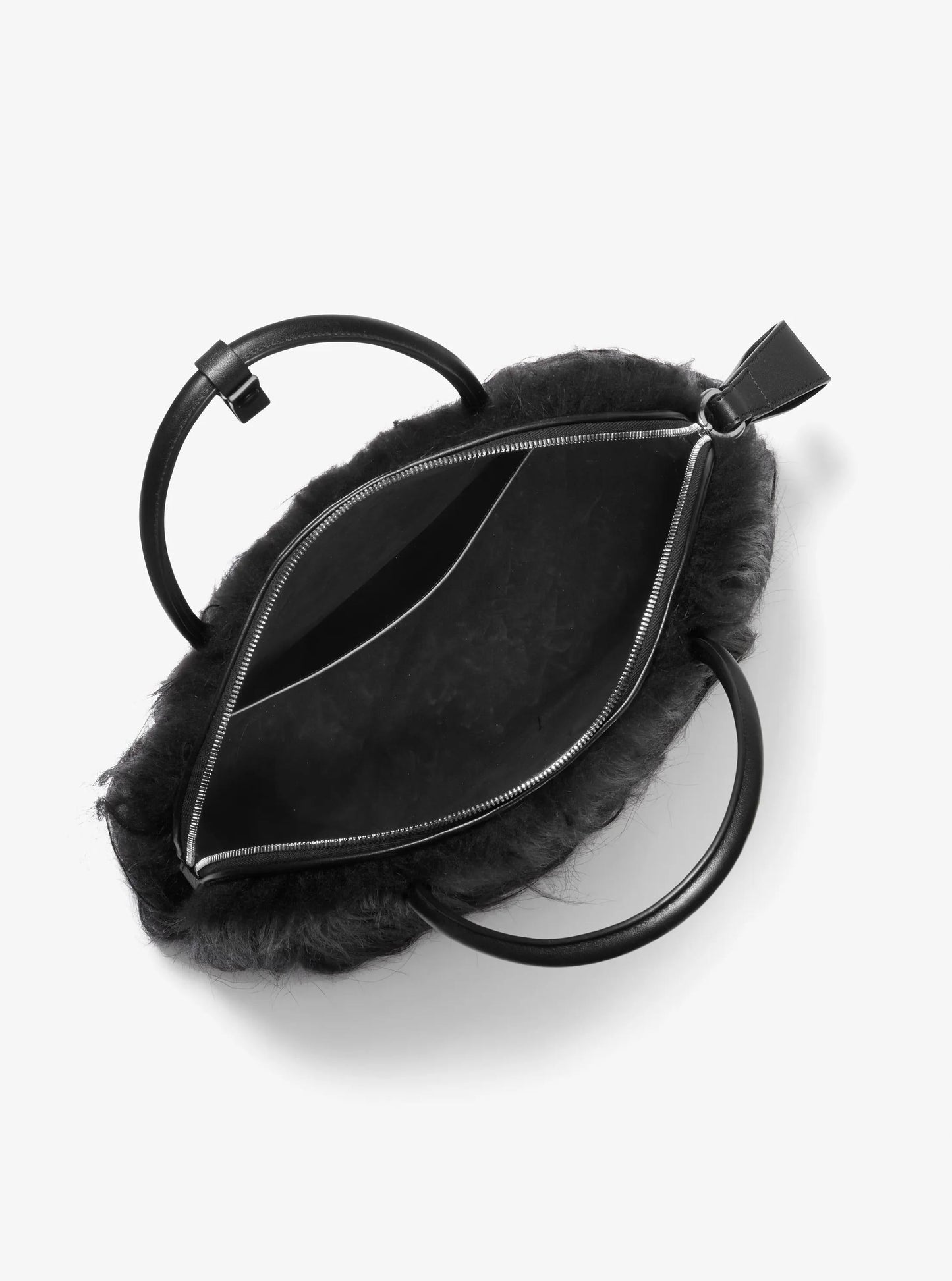 Kaitlin Large Long Haired Shearling Dome Satchel
