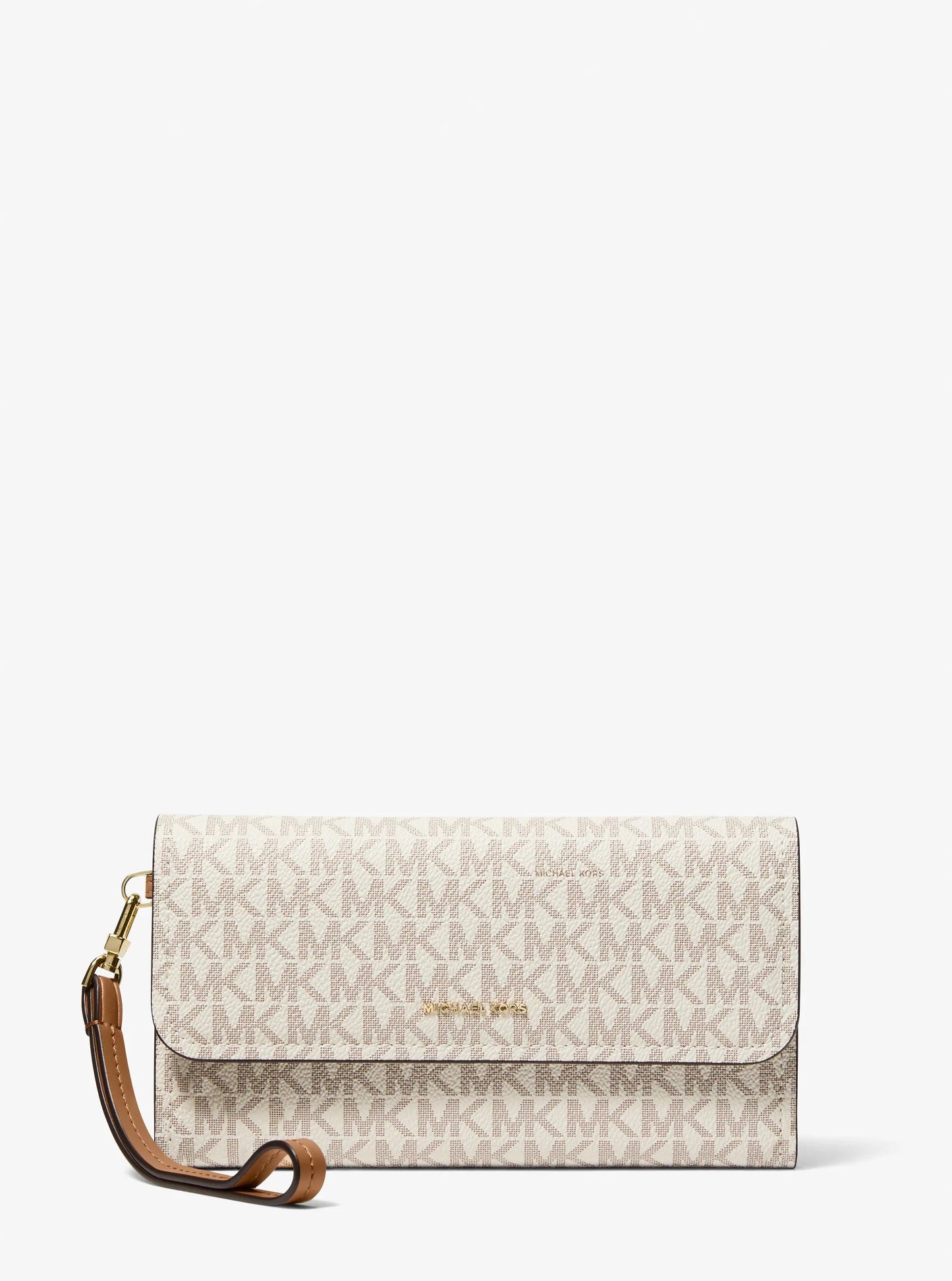 Jet Set Medium Signature Logo Smartphone Wristlet