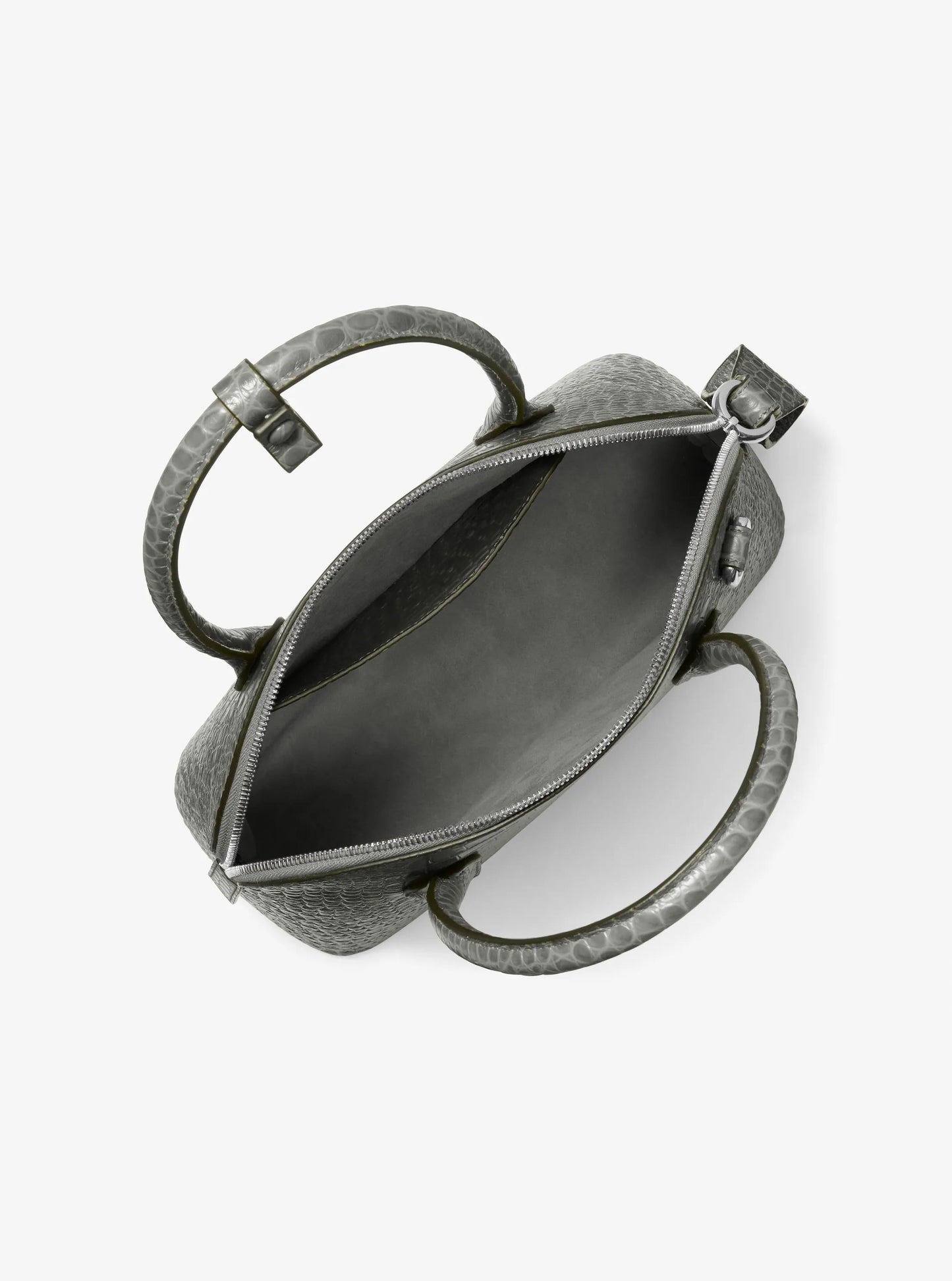Kaitlin Medium Crocodile Embossed Leather Dome Satchel