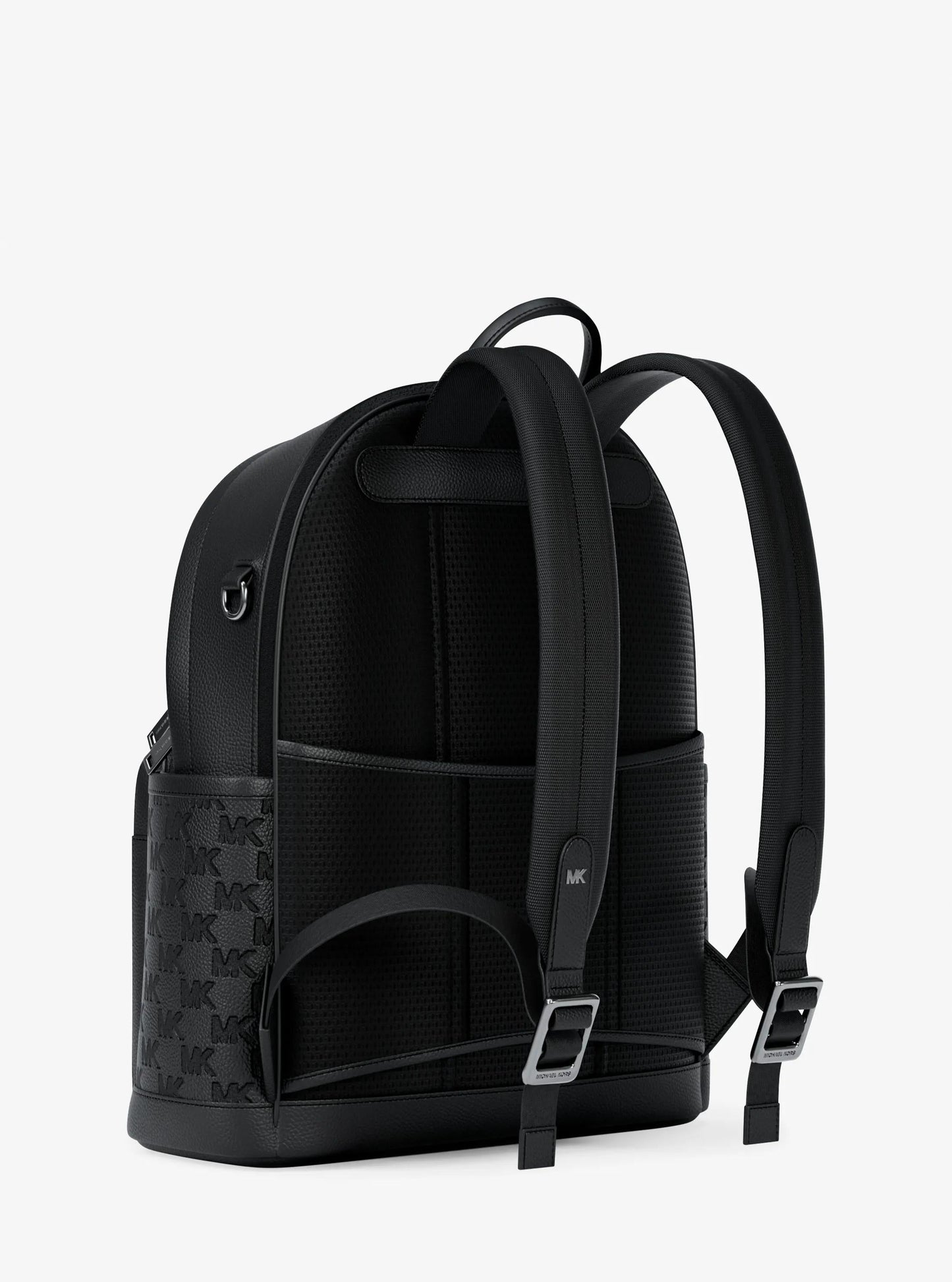 Jet Set Medium Logo Debossed Pebbled Leather Backpack