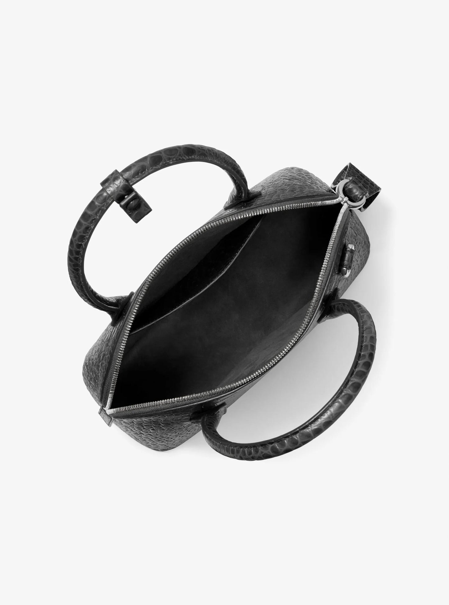 Kaitlin Medium Crocodile Embossed Leather Dome Satchel