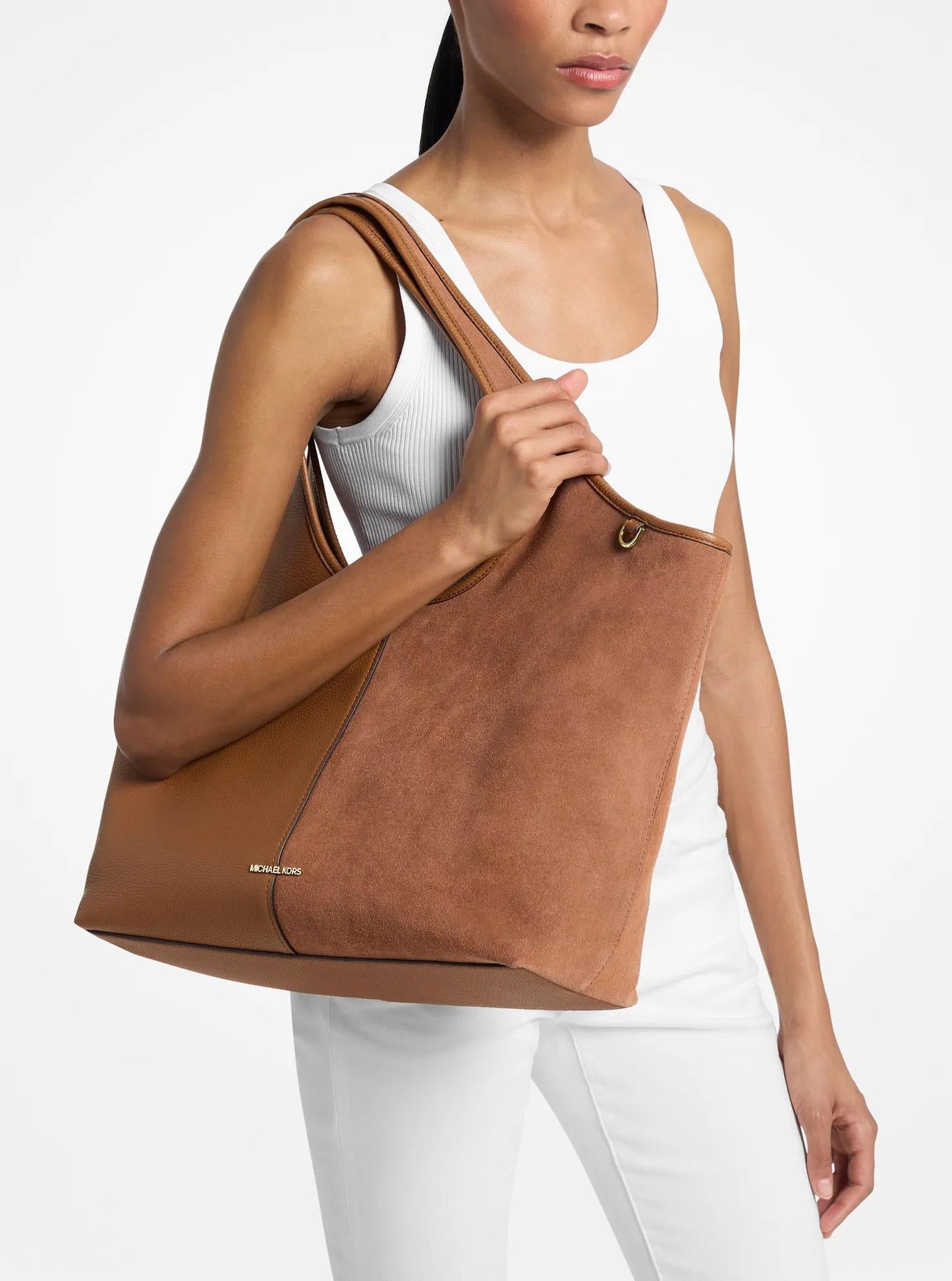 Henly Large Leather and Suede Tote Bag