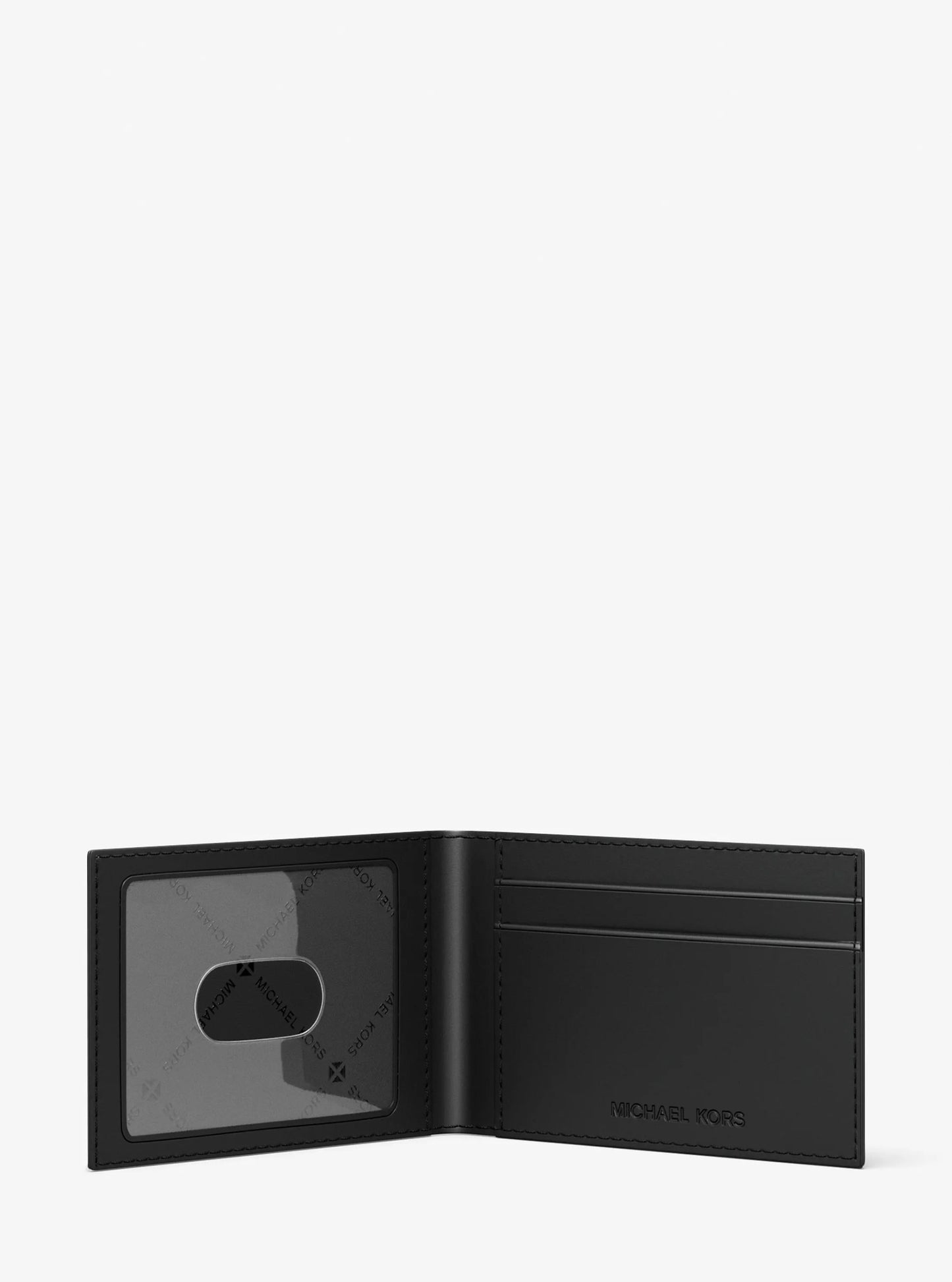 Hudson Logo Embossed Leather Billfold Wallet and Passcase