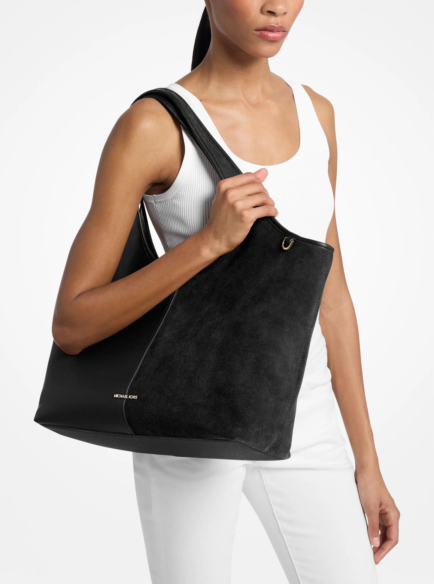 Henly Large Leather and Suede Tote Bag