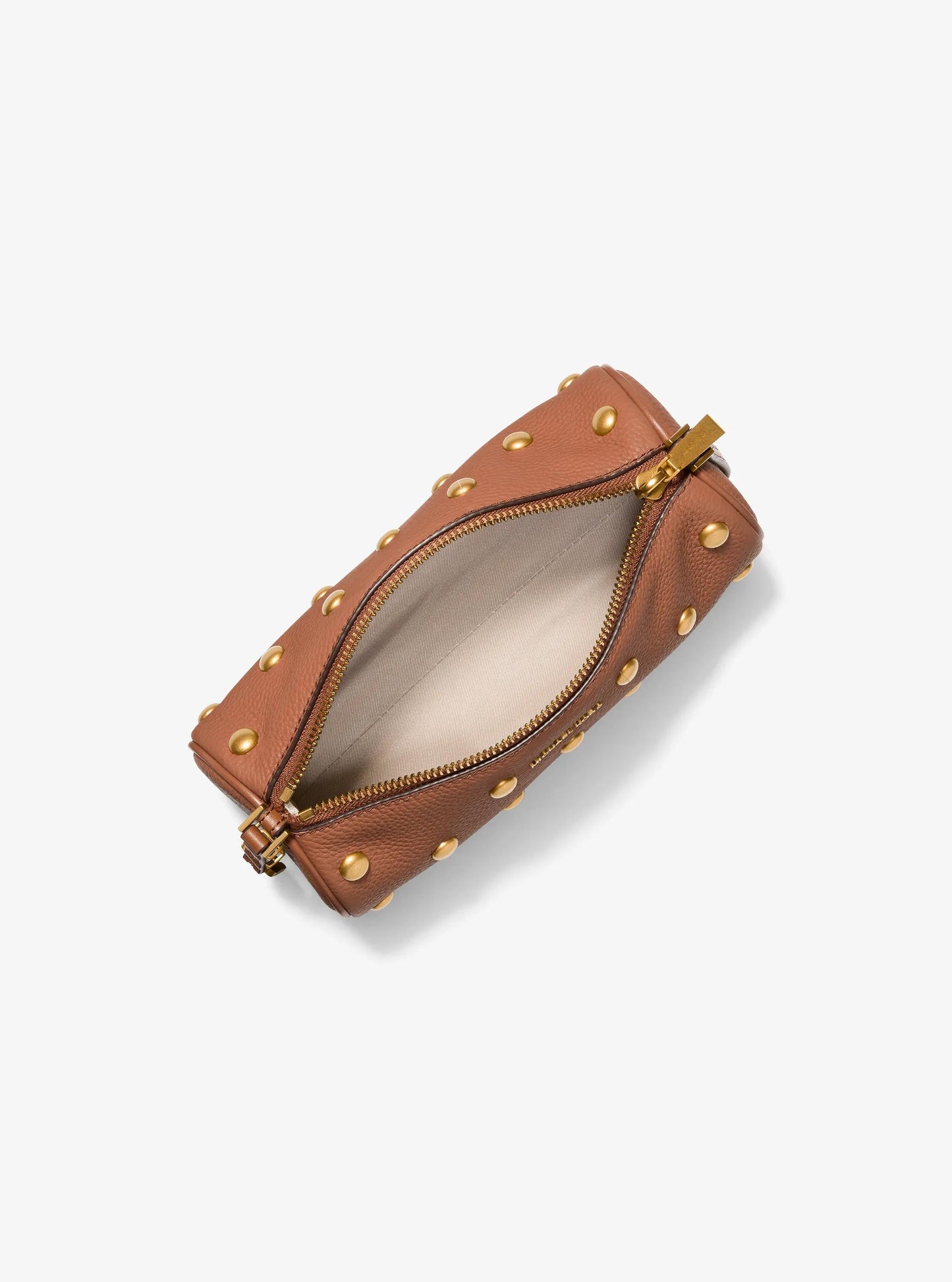 Izzy Small Studded Pebbled Leather Barrel Pochette