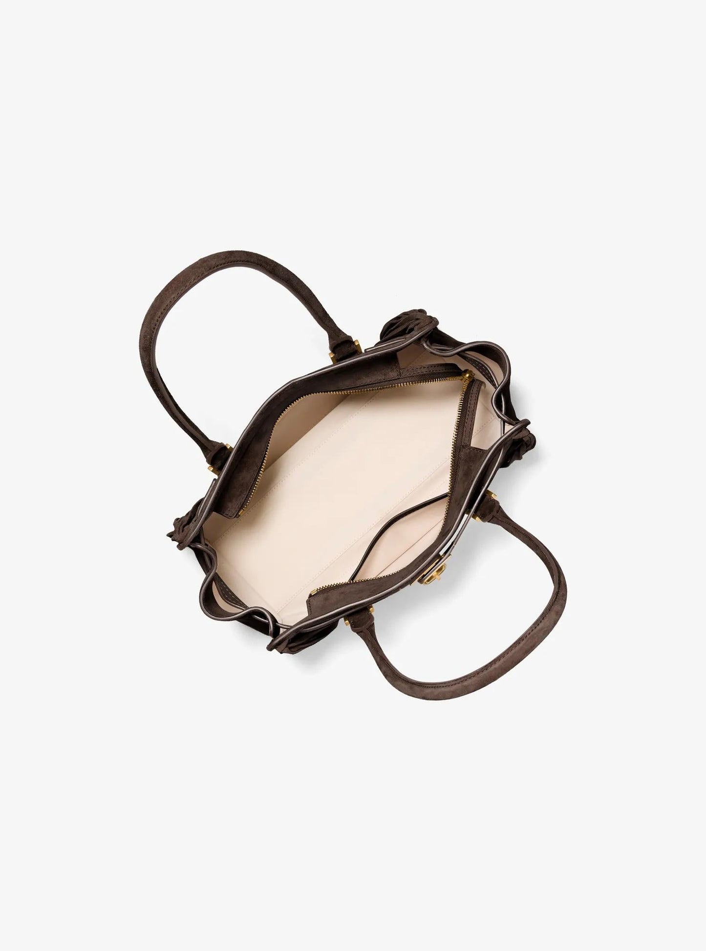 Hamilton Moderne Small Fringed Suede Satchel