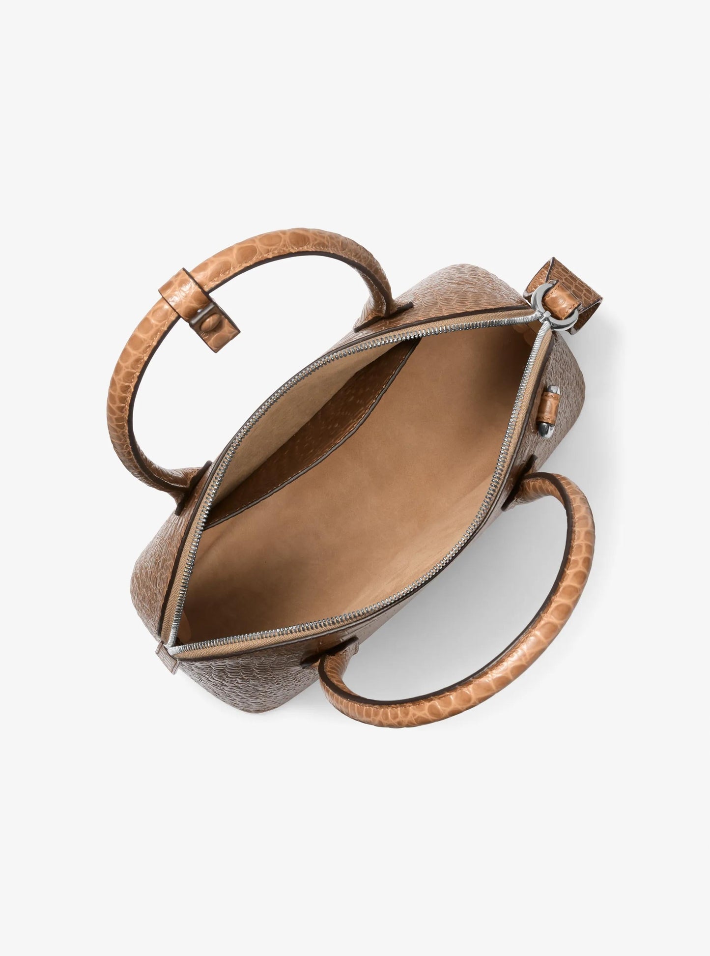 Kaitlin Medium Crocodile Embossed Leather Dome Satchel