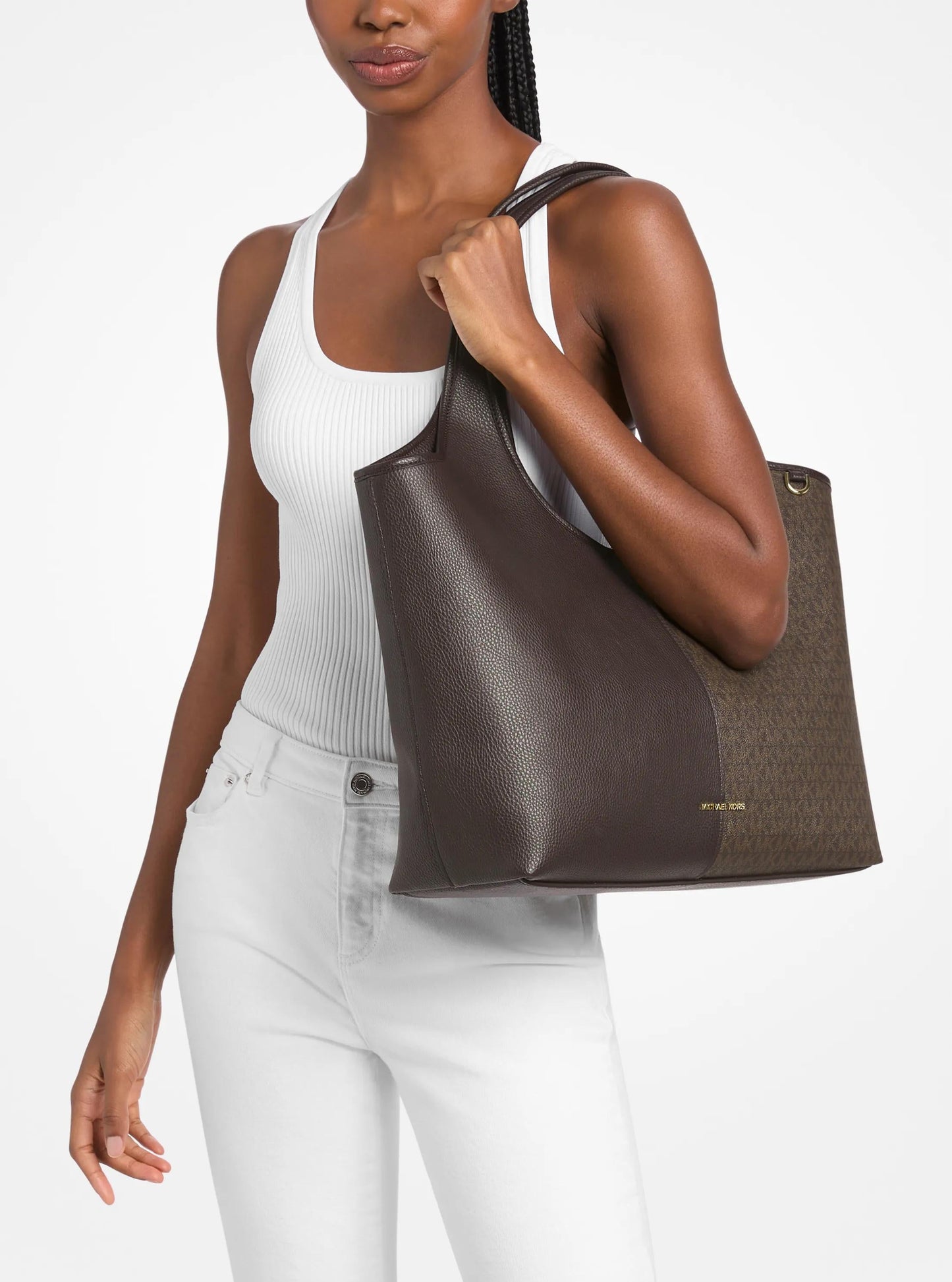 Henly Large Signature Logo and Textured Tote Bag