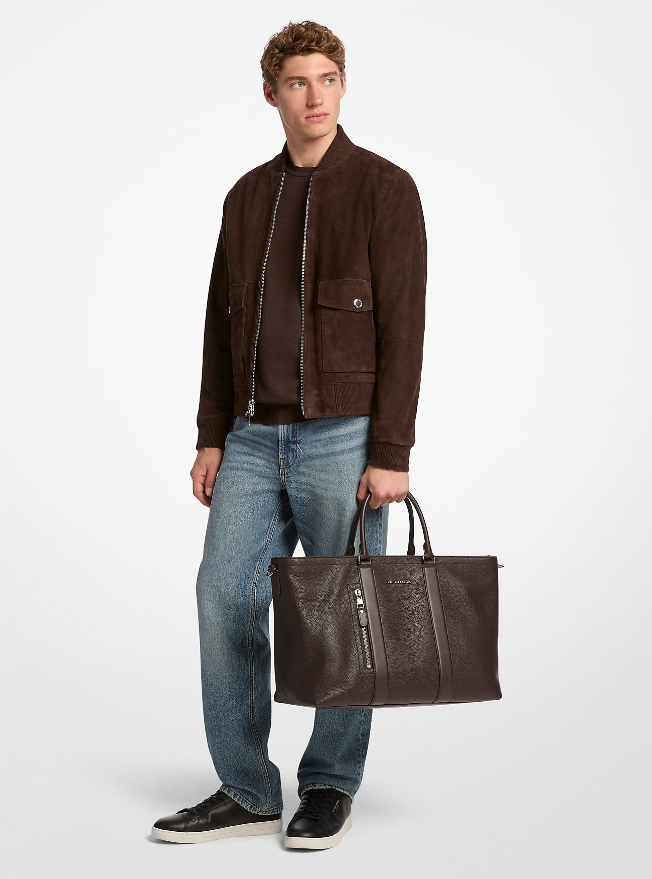 Hudson Pebbled Leather Tote Bag