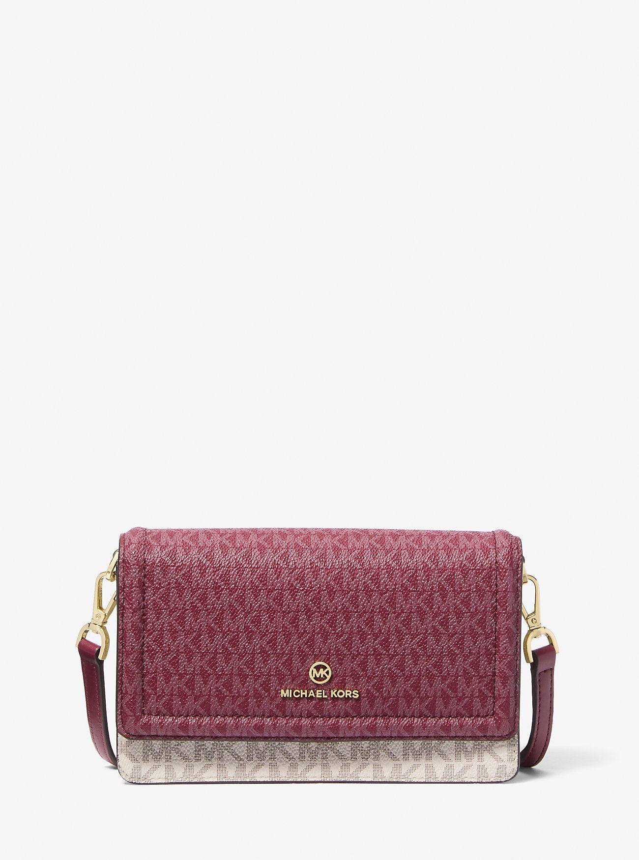 Jet Set Small Two-Tone Logo Smartphone Crossbody Bag