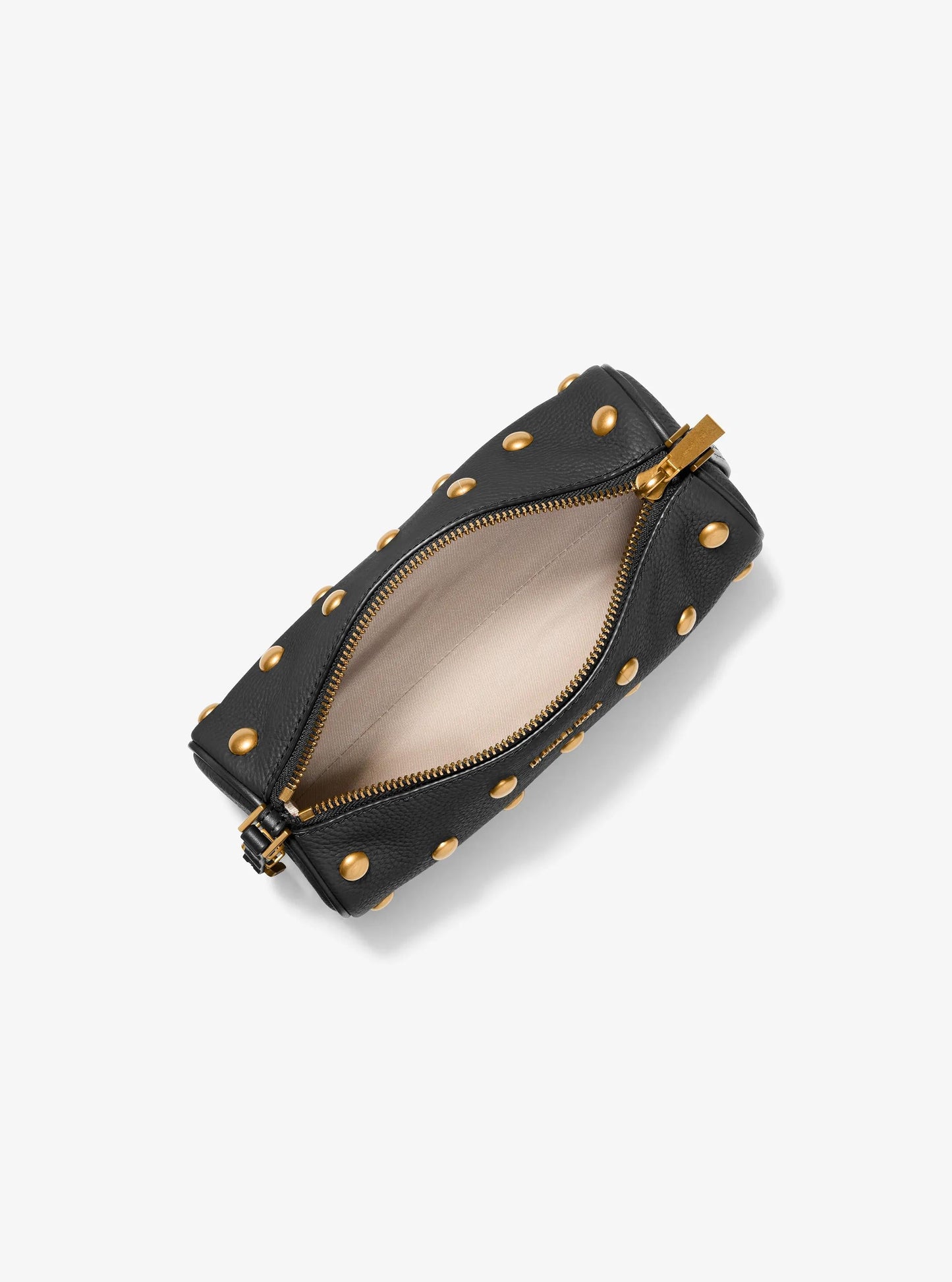 Izzy Small Studded Pebbled Leather Barrel Pochette