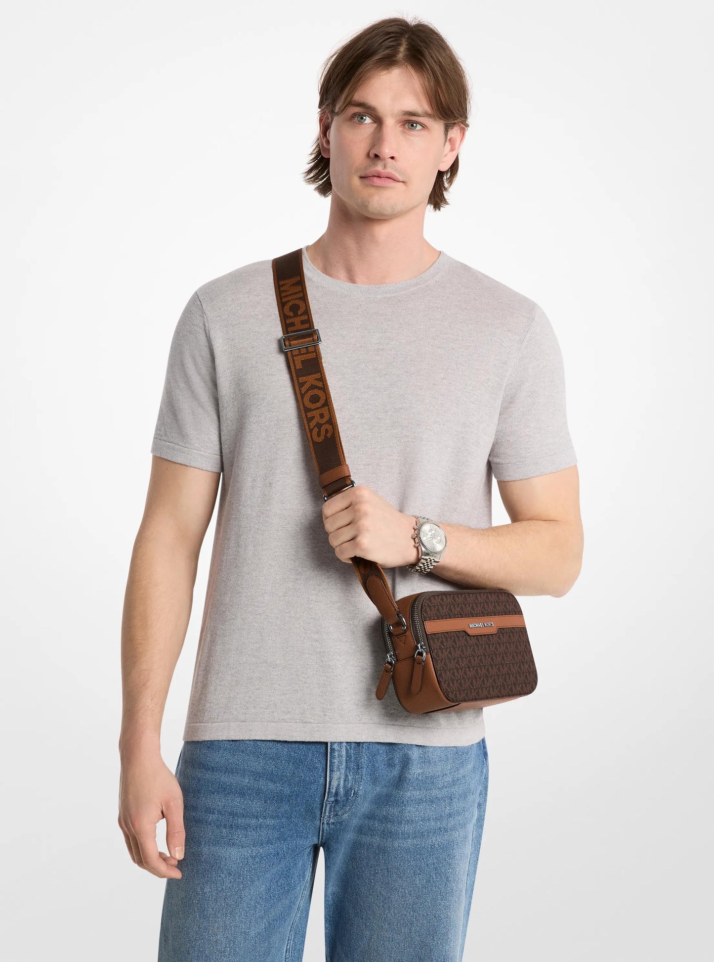 Hudson Signature Logo Camera Crossbody Bag