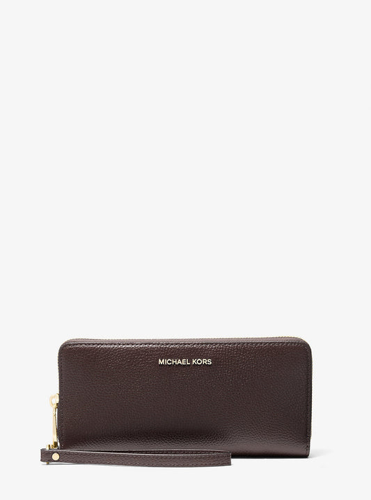 Jet Set Travel Large Pebbled Leather Continental Wallet