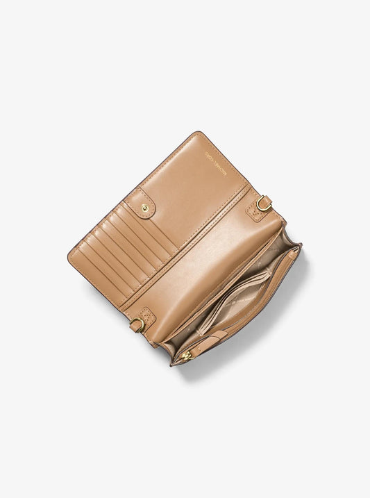 Jet Set Leather and Signature Logo Convertible Crossbody Bag