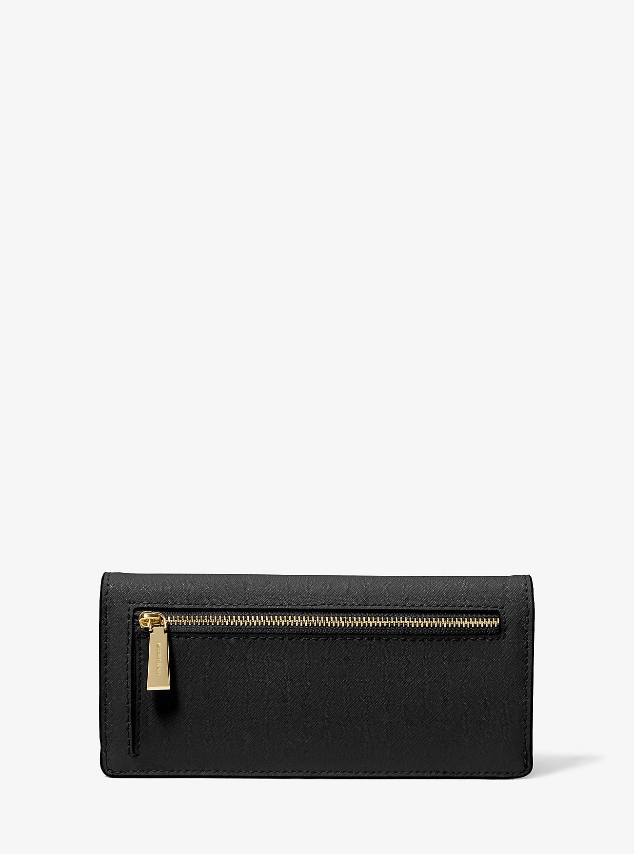 Jet Set Large Saffiano Leather Snap-Front Wallet