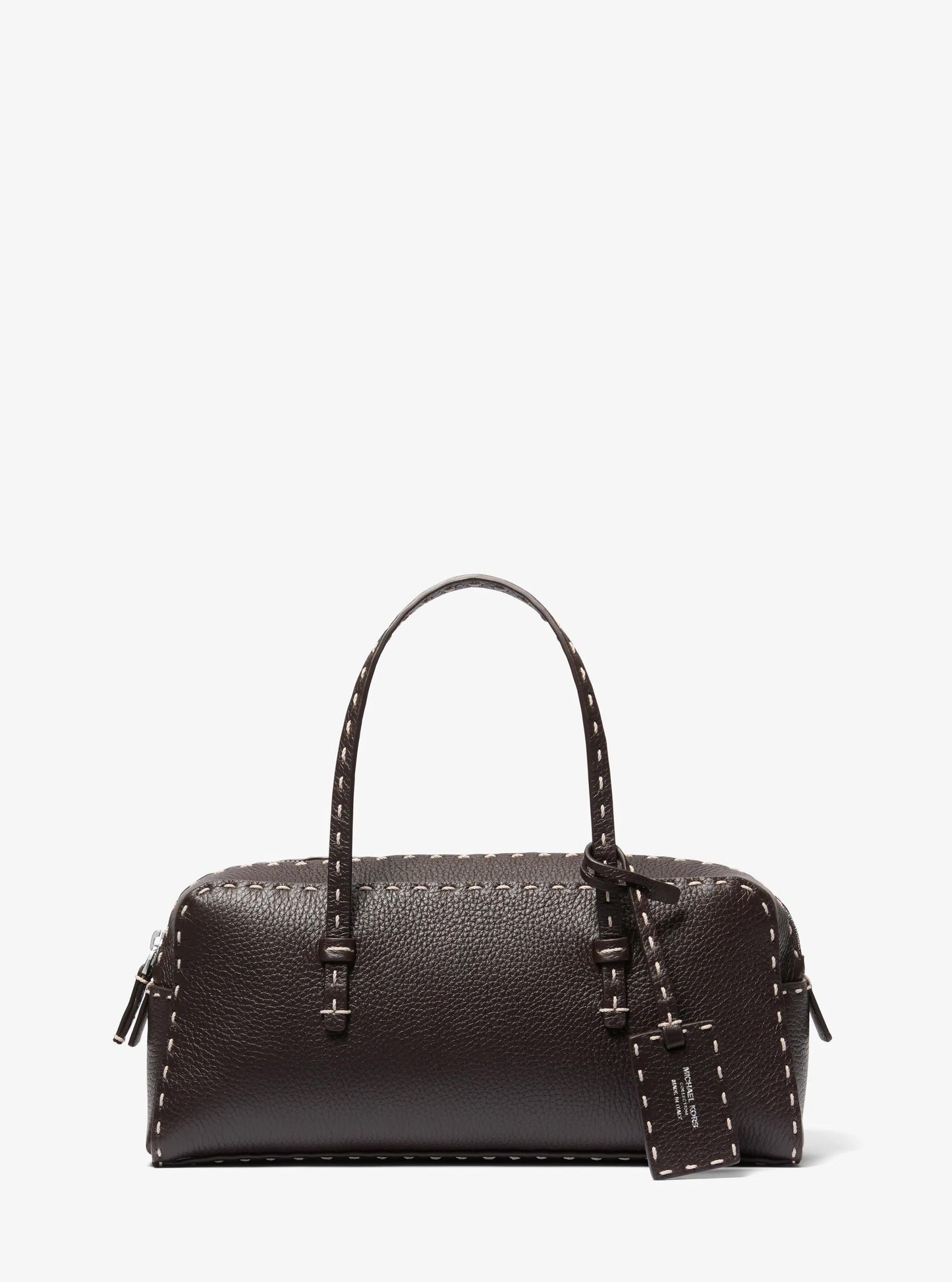 Roberta Hand-Stitched Pebbled Leather Satchel