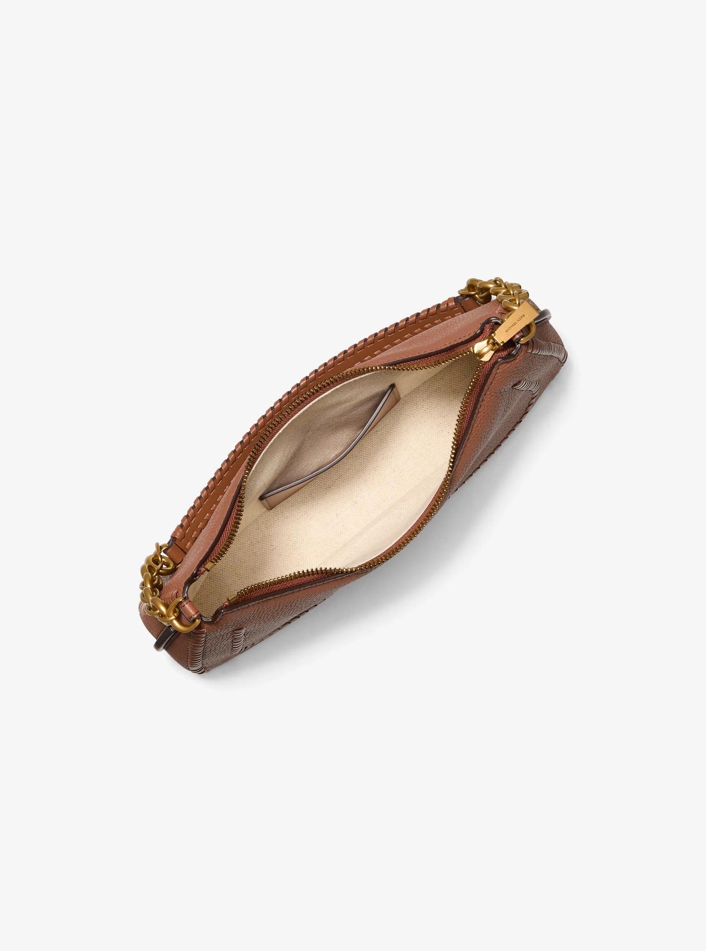 Nolita Medium Whipstitched Pebbled Leather Chain Pochette