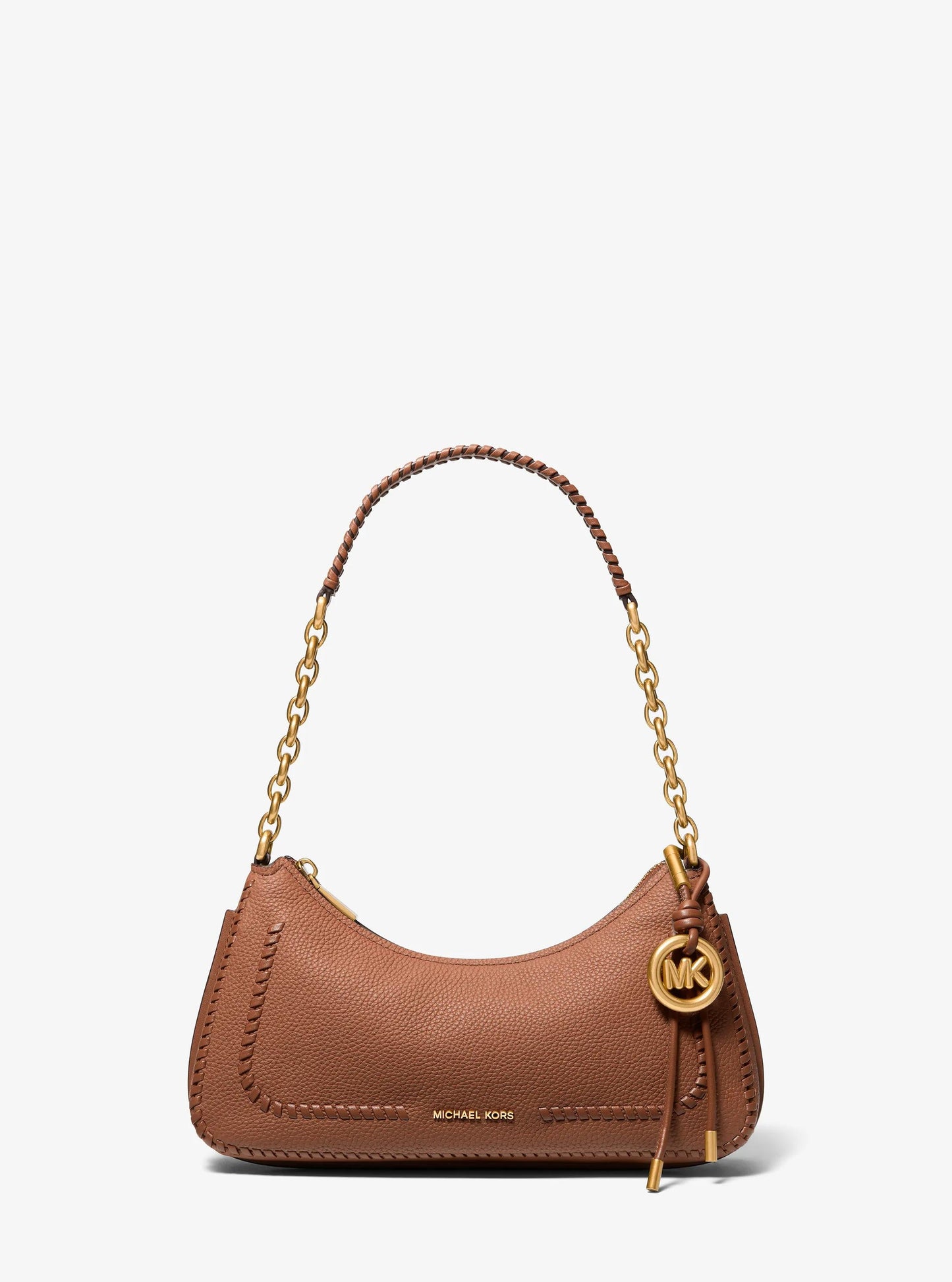 Nolita Medium Whipstitched Pebbled Leather Chain Pochette