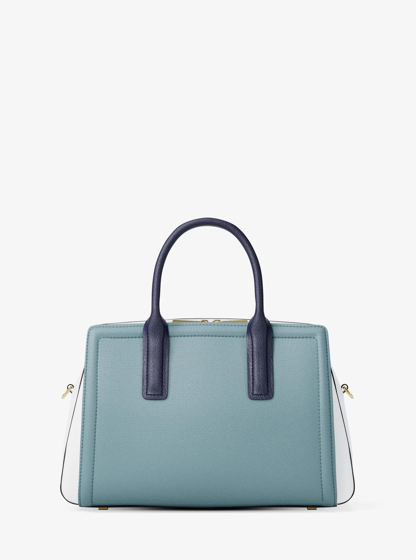 Laila Medium Color-Block Pebbled Leather Satchel