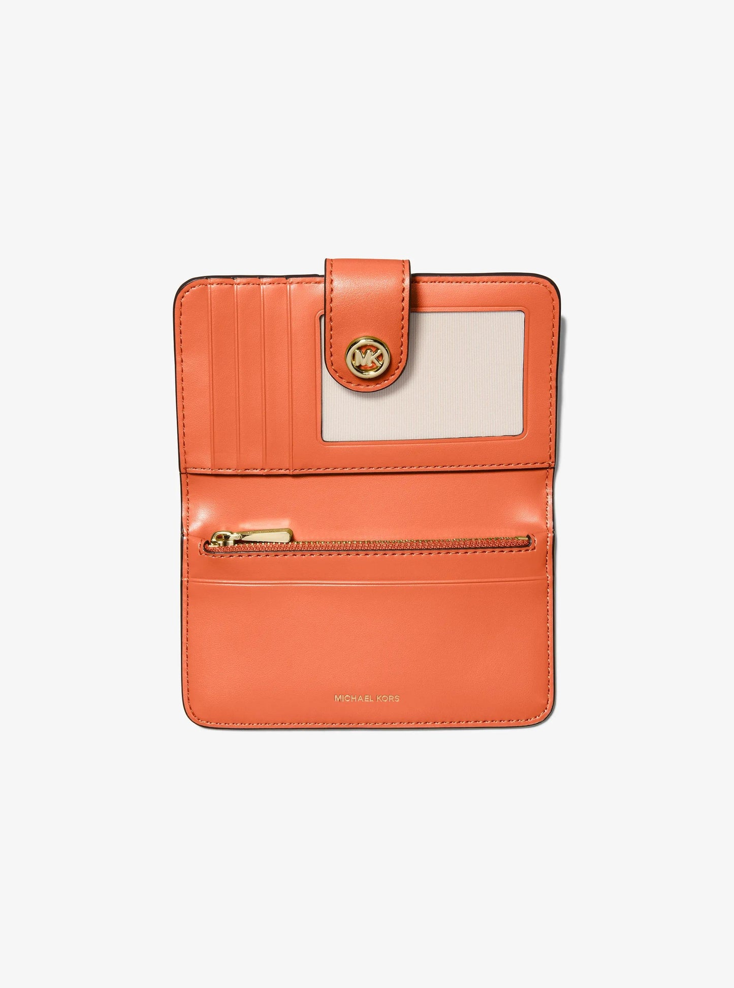 MK Pop Charm Medium Pebbled Leather Wallet